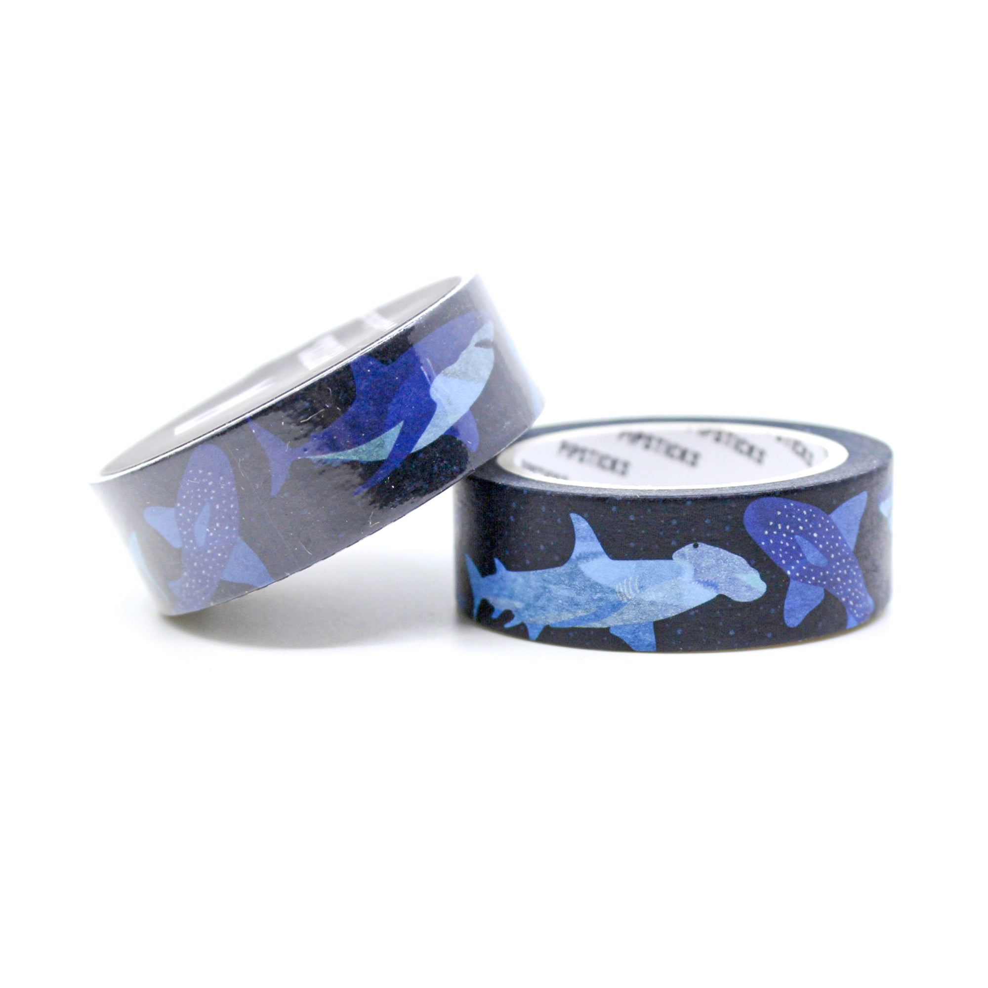 Infuse your projects with a playful underwater theme using our cute blue sharks washi tape, adorned with charming shark illustrations that bring a sense of adventure and lightheartedness to your crafts. This tape is sold at BBB Supplies Craft Shop.