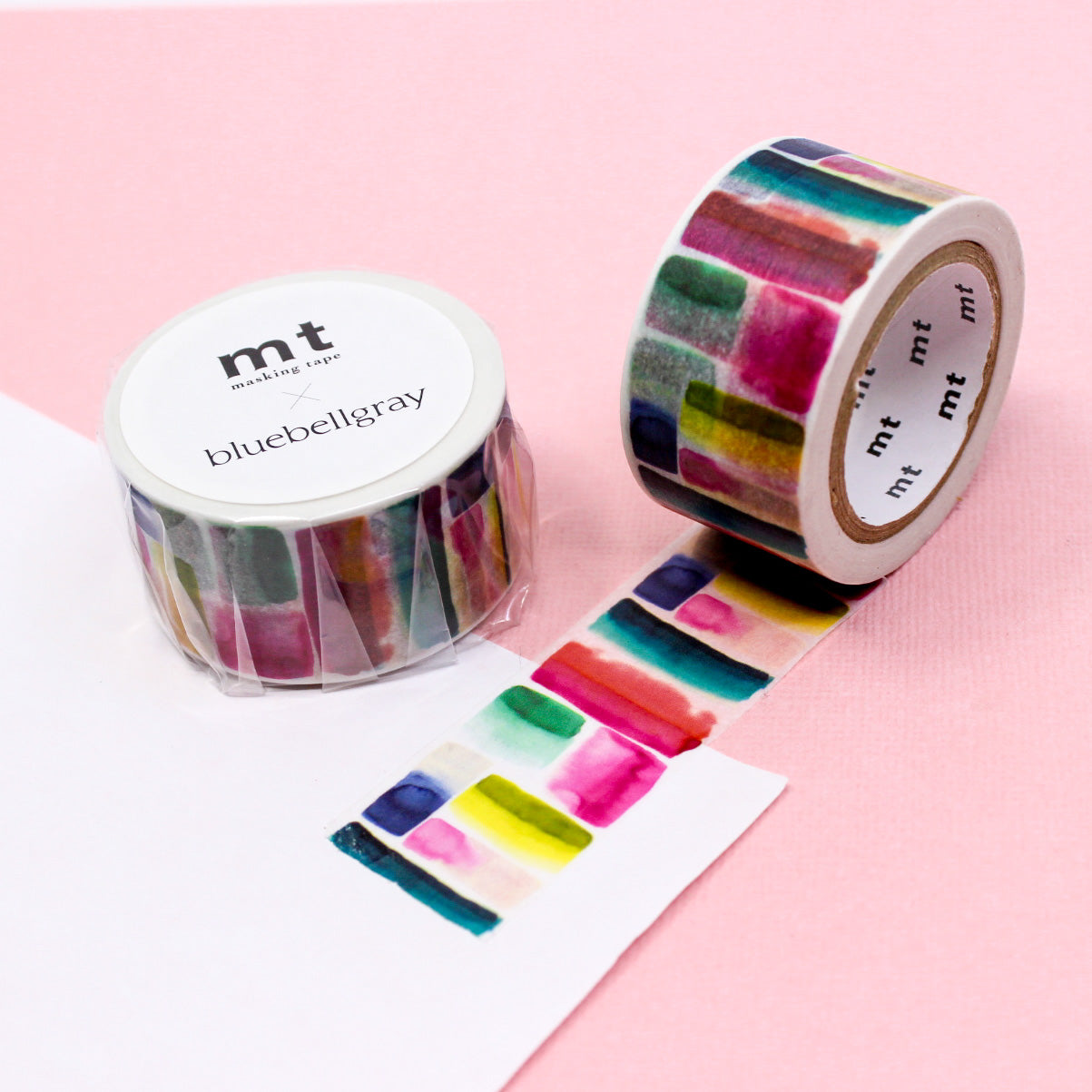 Infuse your projects with the beauty of watercolor art using our washi tape, adorned with a painterly design that captures the free-flowing and vibrant nature of watercolors, adding a touch of elegance to your crafts. This tape is a collaboration with MT and Bluebellgrey. It is sold at BBB Supplies Craft Shop.