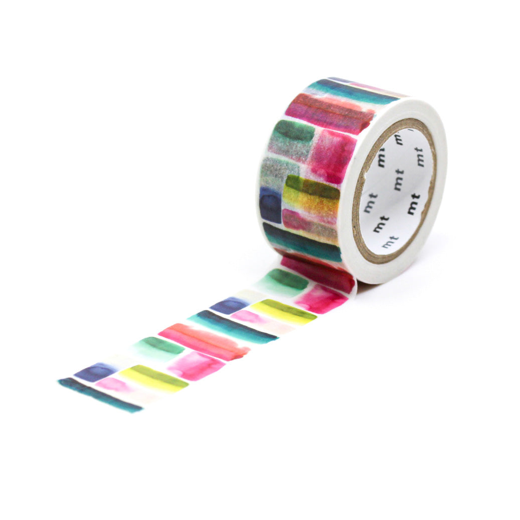 Infuse your projects with the beauty of watercolor art using our washi tape, adorned with a painterly design that captures the free-flowing and vibrant nature of watercolors, adding a touch of elegance to your crafts. This tape is a collaboration with MT and Bluebellgrey. It is sold at BBB Supplies Craft Shop.
