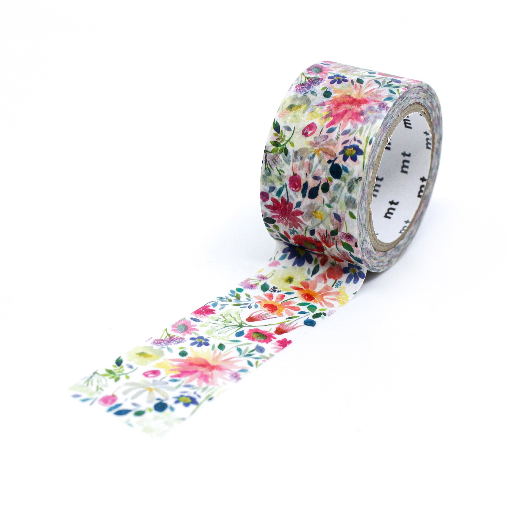 Infuse your projects with the beauty of watercolor art using our washi tape, adorned with a painterly design of floral motifs that captures the free-flowing and vibrant nature of watercolors, adding a touch of elegance to your crafts. This tape is a collaboration with MT and Bluebellgrey. It is sold at BBB Supplies Craft Shop.