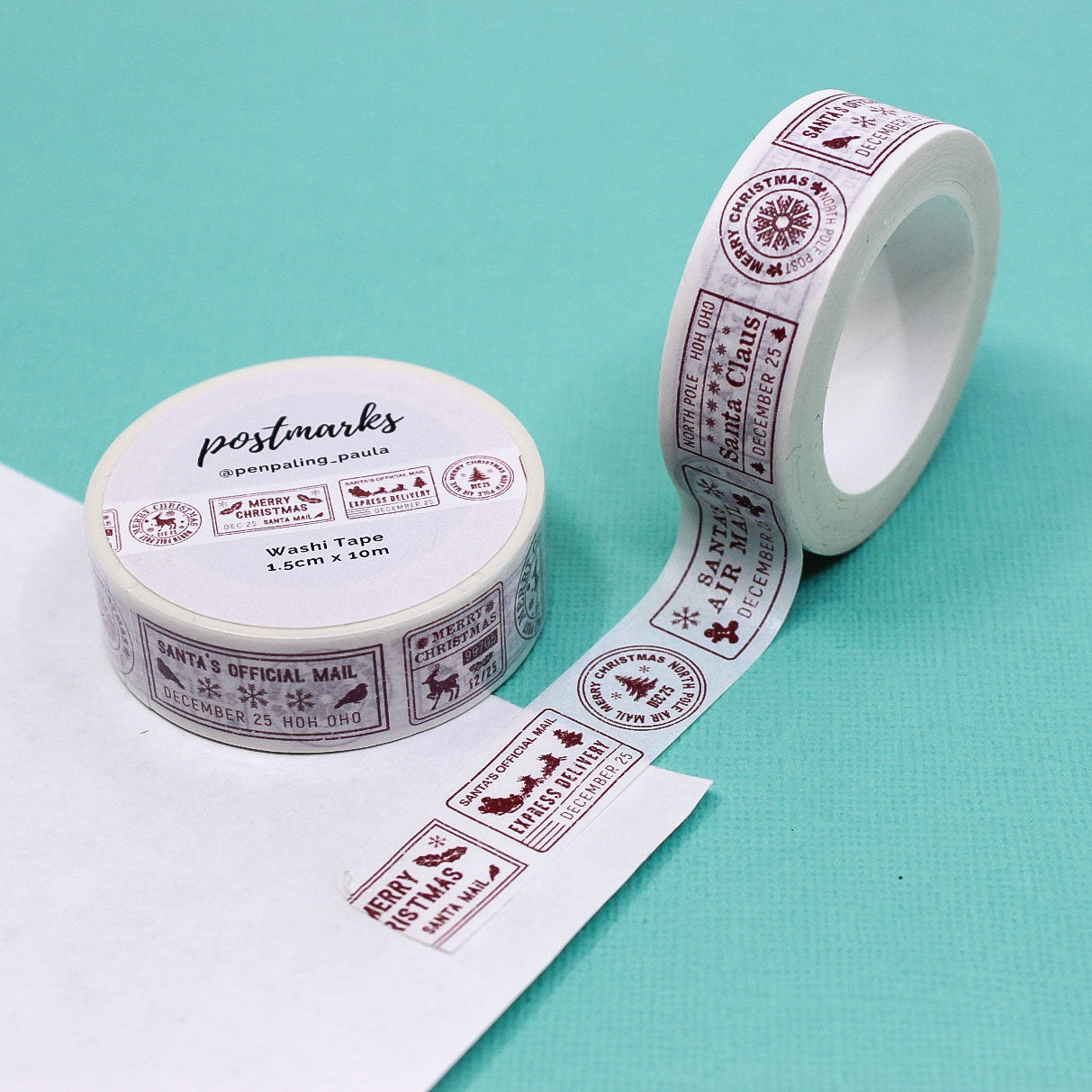 North Pole mail themed washi tape for Christmas decorating