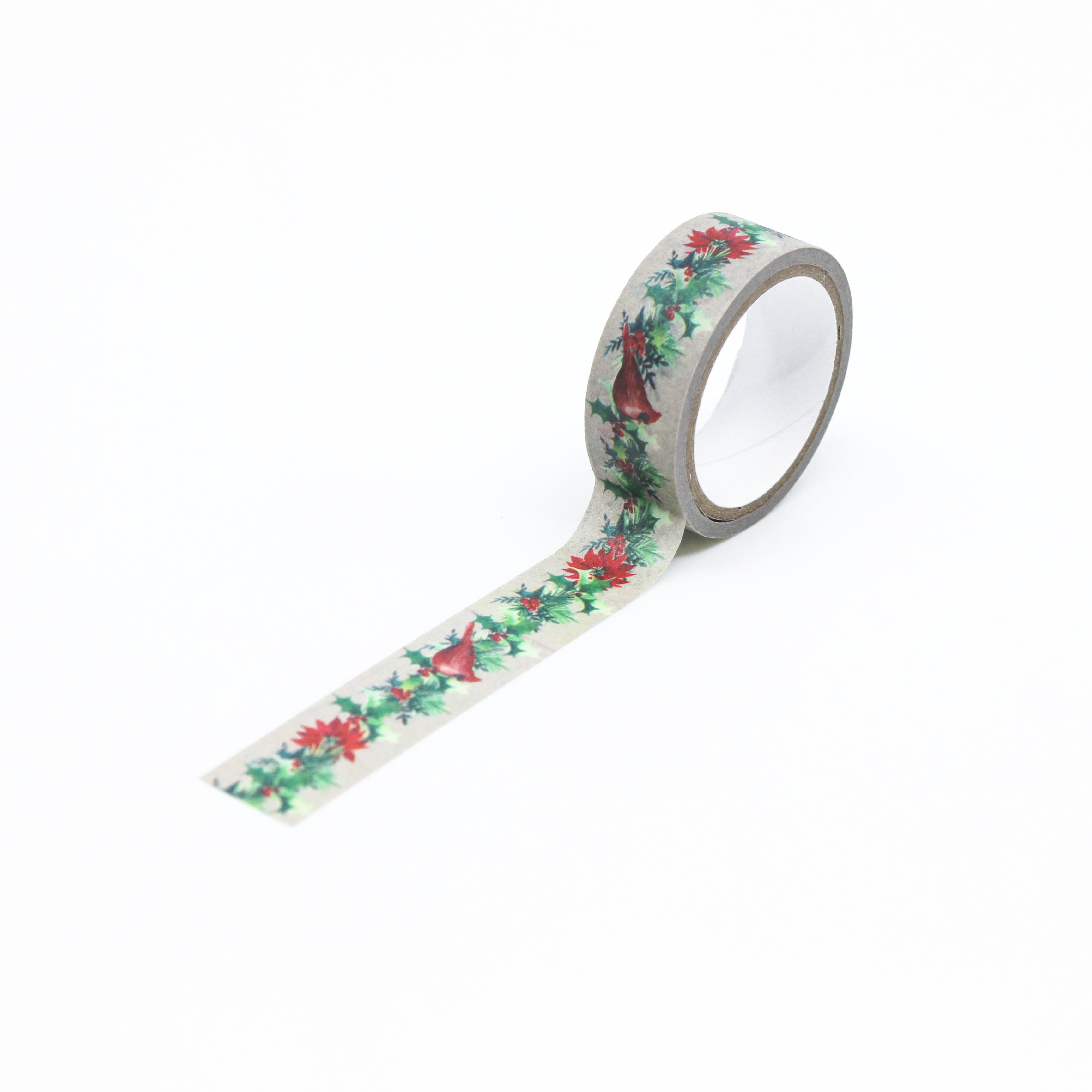 Elevate your creations with our captivating classic Christmas washi tape, showcasing iconic Christmas symbols that evoke the warmth and joy of the season, making your projects festive and merry. This tape is sold at BBB Supplies Craft Shop.
