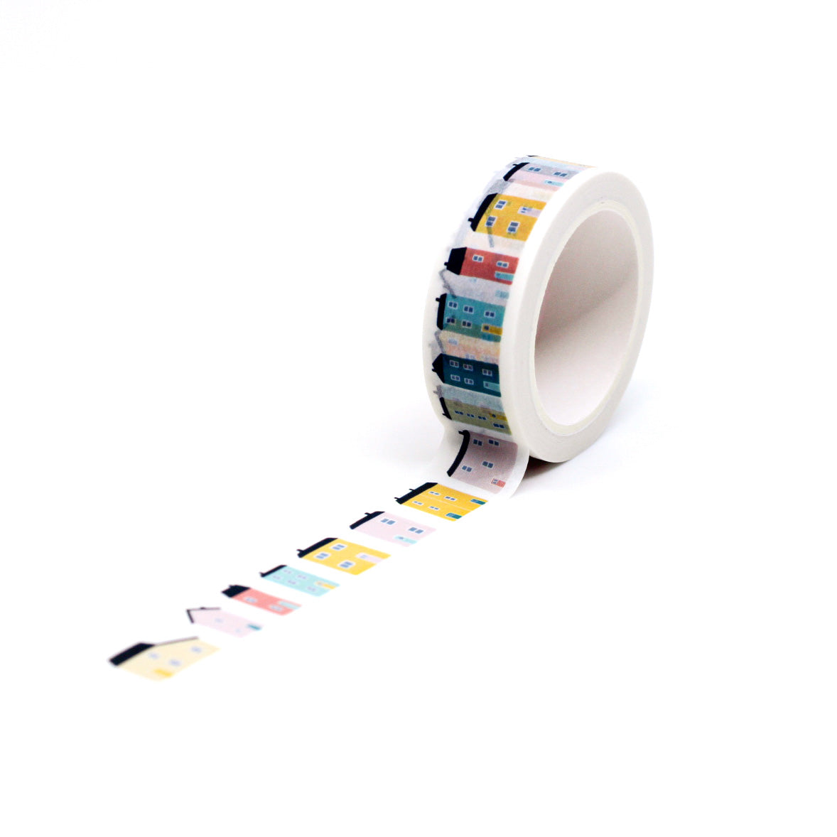  "Coastal Cottages Washi" showcases charming seaside cottages, perfect for adding a quaint, nautical touch to your creative projects.