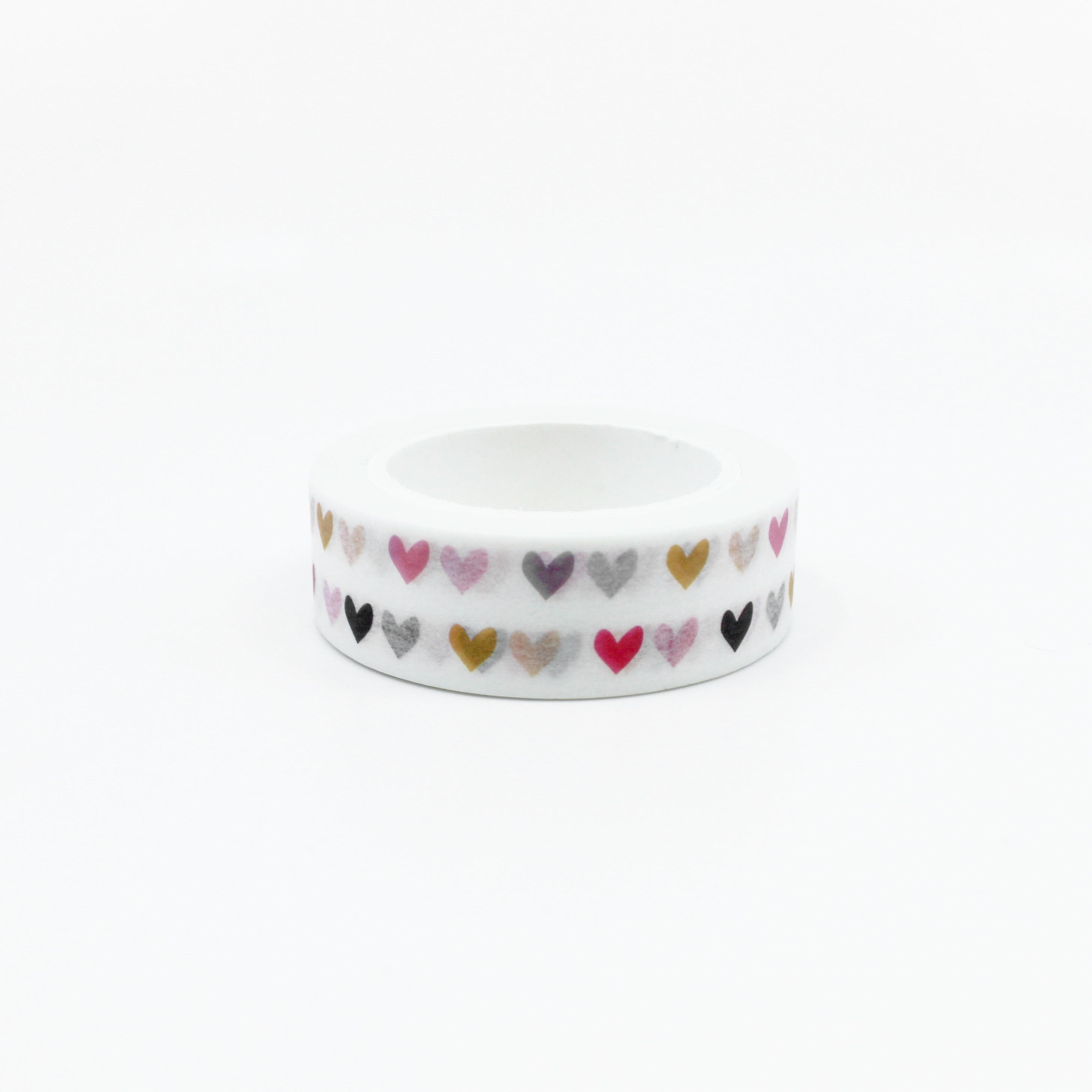 Elevate your projects with our captivating colorful rainbow hearts washi tape, showcasing delightful heart motifs in a spectrum of bright and lively colors, evoking a sense of happiness and positivity. This tape is sold at BBB Supplies Craft Shop.