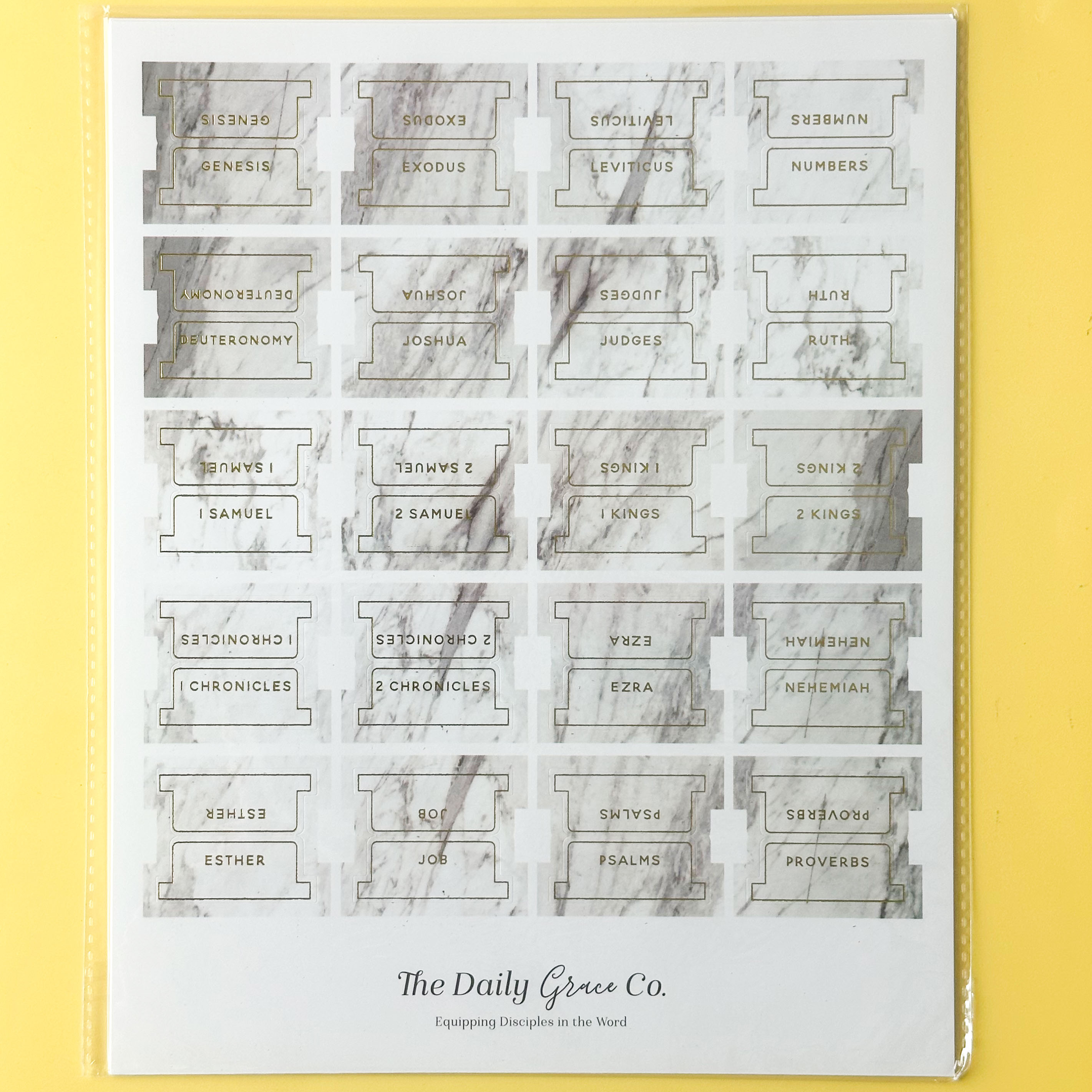These beautifully decorative and vibrant books of the bible tabs are self-adhesive, making it easy to navigate your Bible during your bible journaling and Bible Studies. Available in several colors at BBB Supplies Craft Shop. 