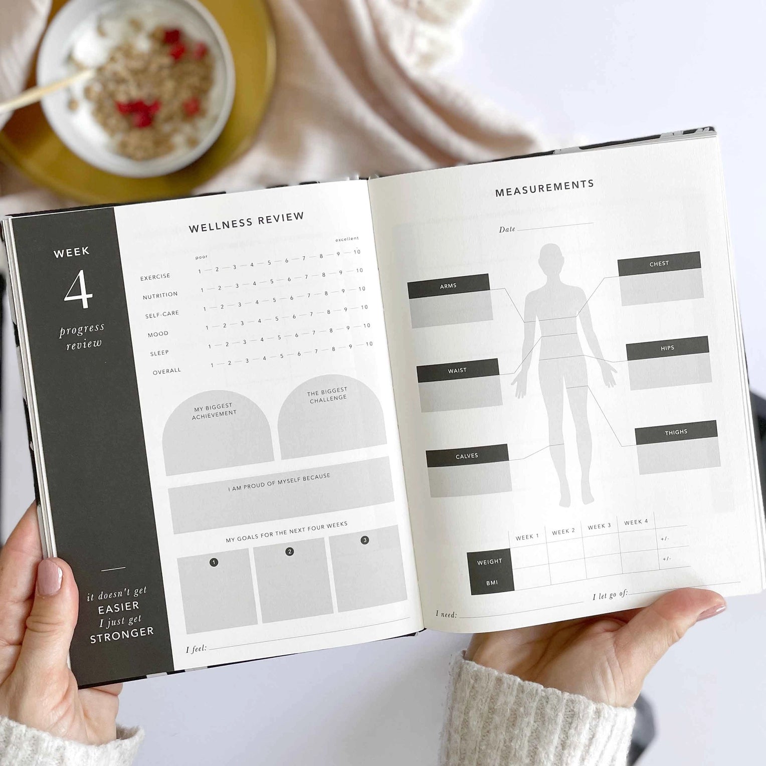 Stay on top of your fitness goals with this comprehensive planner. Track your workouts, plan your meals, and monitor your progress all in one convenient place. This Planner is from Blush and Gold and sold at BBB Supplies Craft Shop. 
