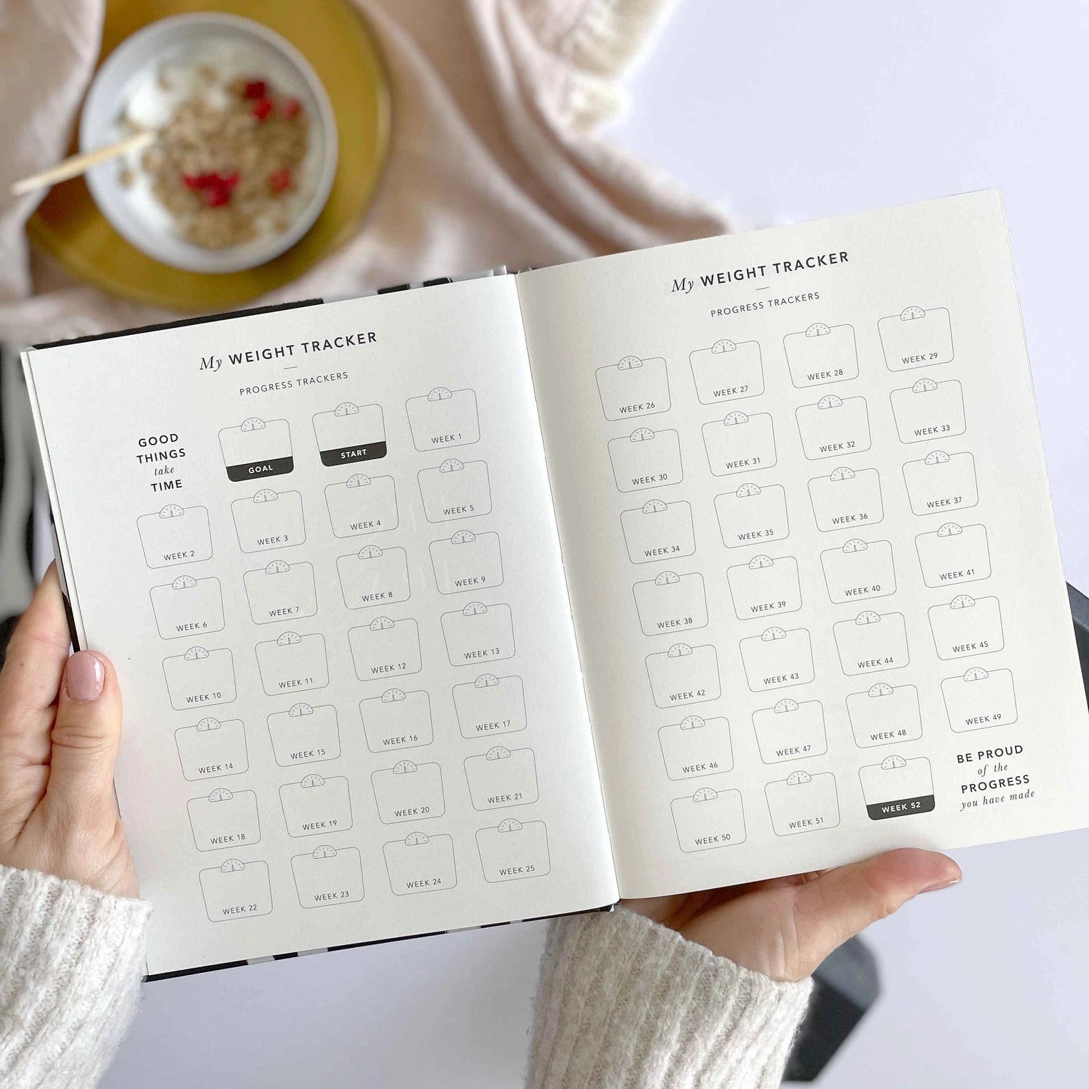 Stay on top of your fitness goals with this comprehensive planner. Track your workouts, plan your meals, and monitor your progress all in one convenient place. This Planner is from Blush and Gold and sold at BBB Supplies Craft Shop. 