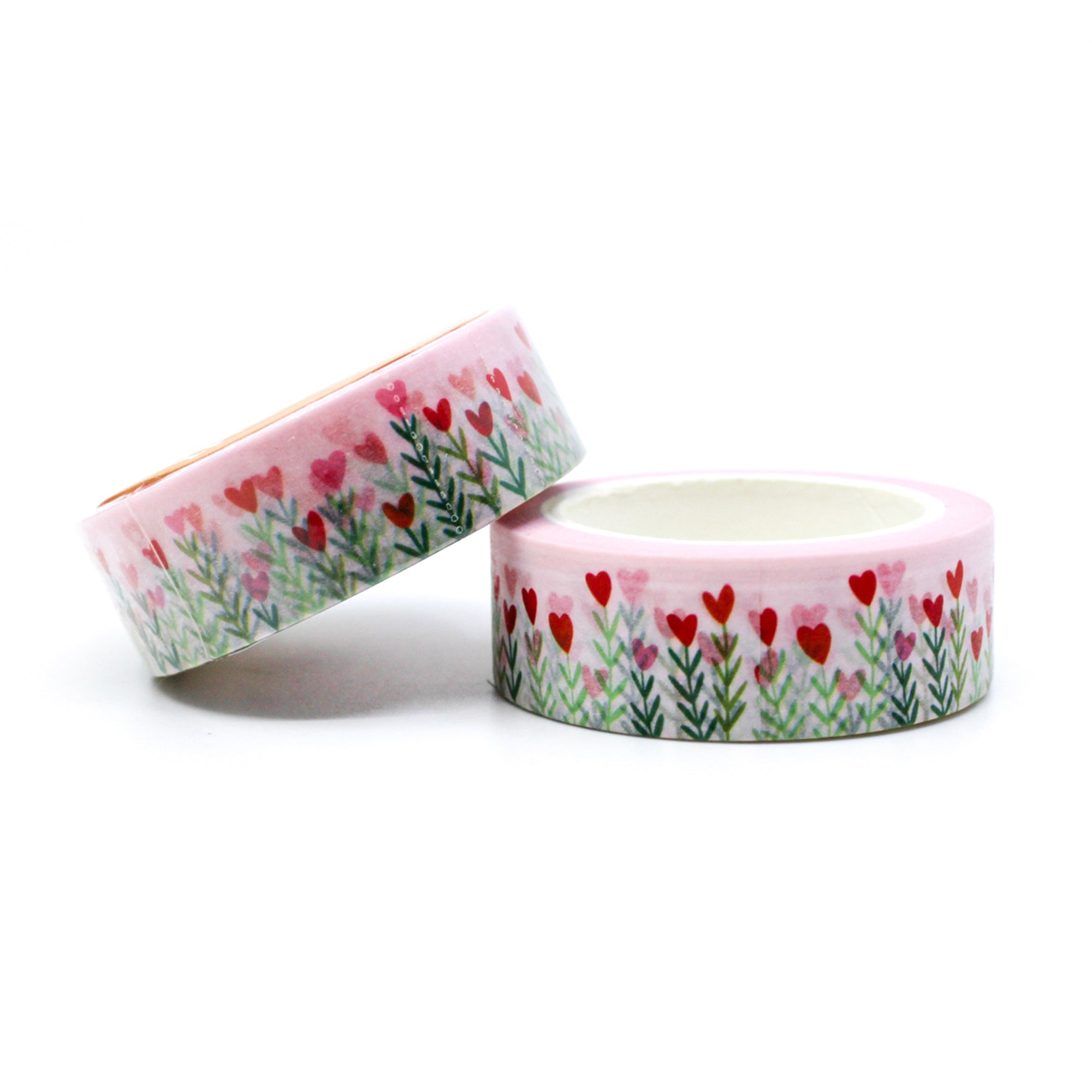 Infuse your crafts with love using our Field of Hearts Washi Tape, adorned with a delightful pattern of hearts. Perfect for adding a romantic and affectionate touch to your projects. This tape from Girl of All Work is sold at BBB Supplies Craft Shop.