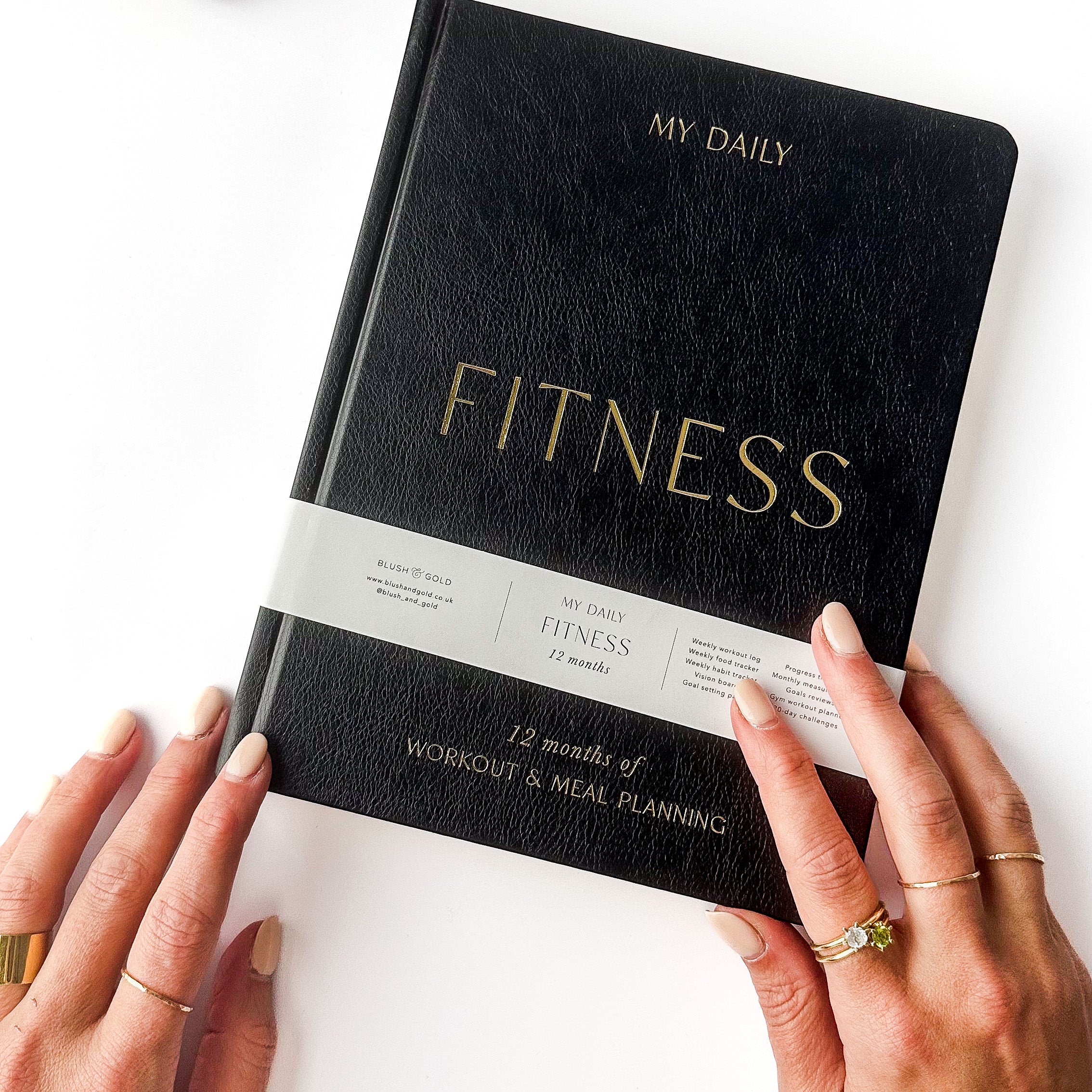 Stay on top of your fitness goals with this comprehensive planner. Track your workouts, plan your meals, and monitor your progress all in one convenient place. This Planner is from Blush and Gold and sold at BBB Supplies Craft Shop. 