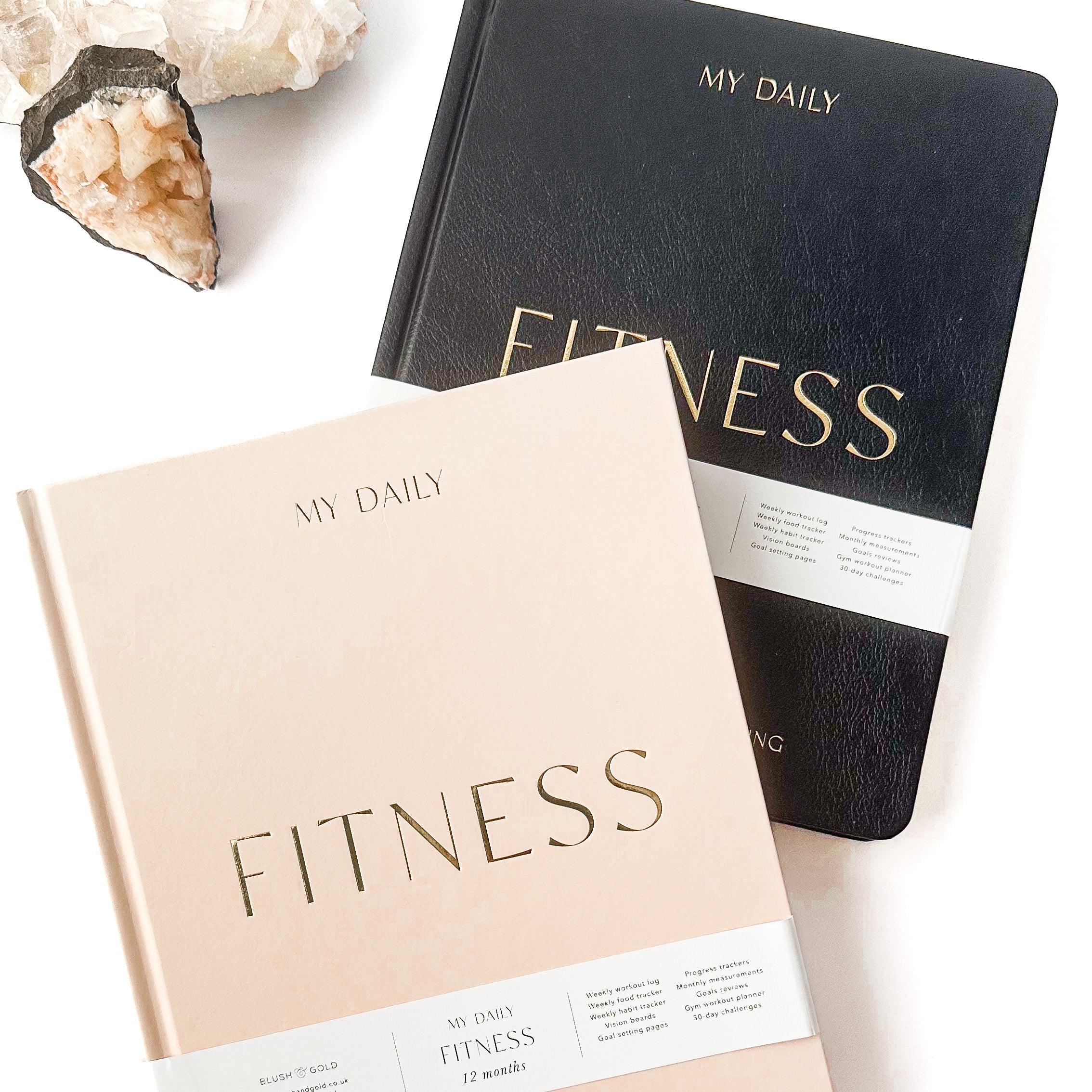 Stay on top of your fitness goals with this comprehensive planner. Track your workouts, plan your meals, and monitor your progress all in one convenient place. This Planner is from Blush and Gold and sold at BBB Supplies Craft Shop. 