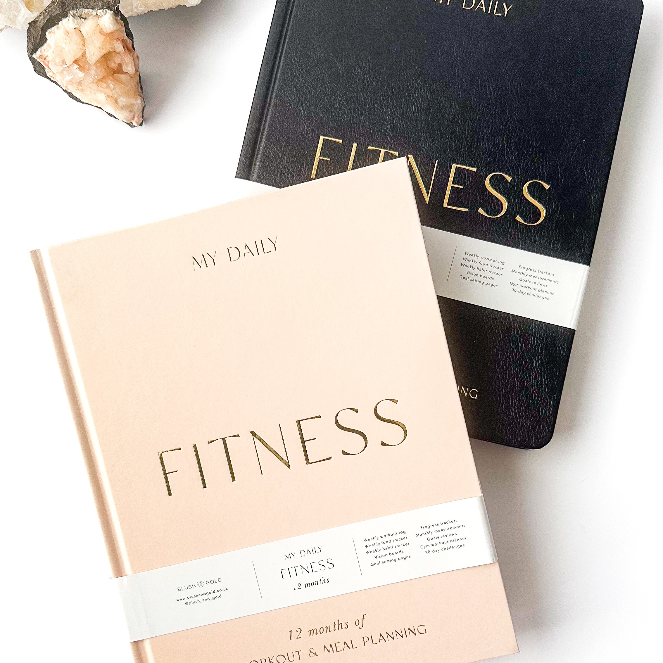 Stay on top of your fitness goals with this comprehensive planner. Track your workouts, plan your meals, and monitor your progress all in one convenient place. This Planner is from Blush and Gold and sold at BBB Supplies Craft Shop. 
