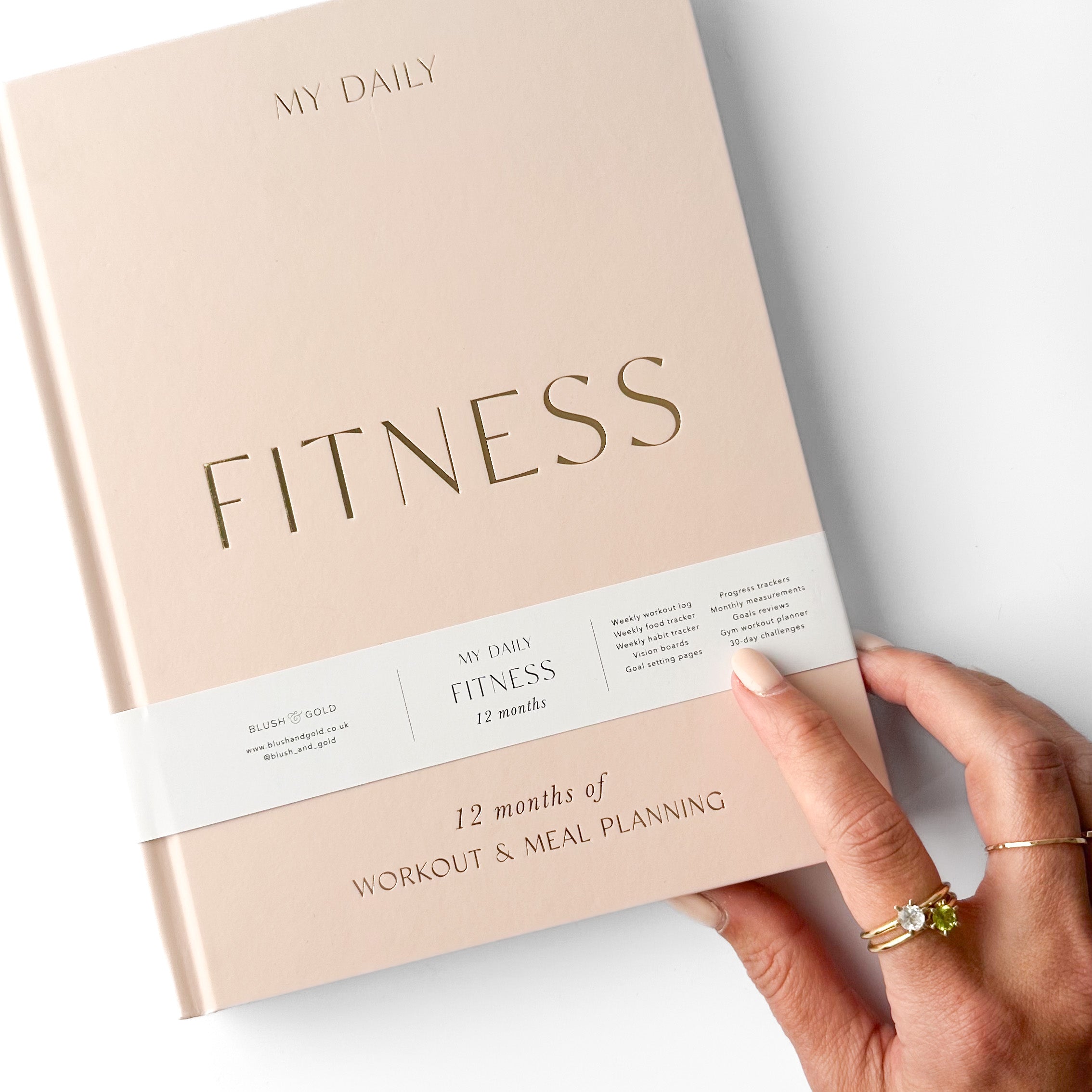Stay on top of your fitness goals with this comprehensive planner. Track your workouts, plan your meals, and monitor your progress all in one convenient place. This Planner is from Blush and Gold and sold at BBB Supplies Craft Shop. 