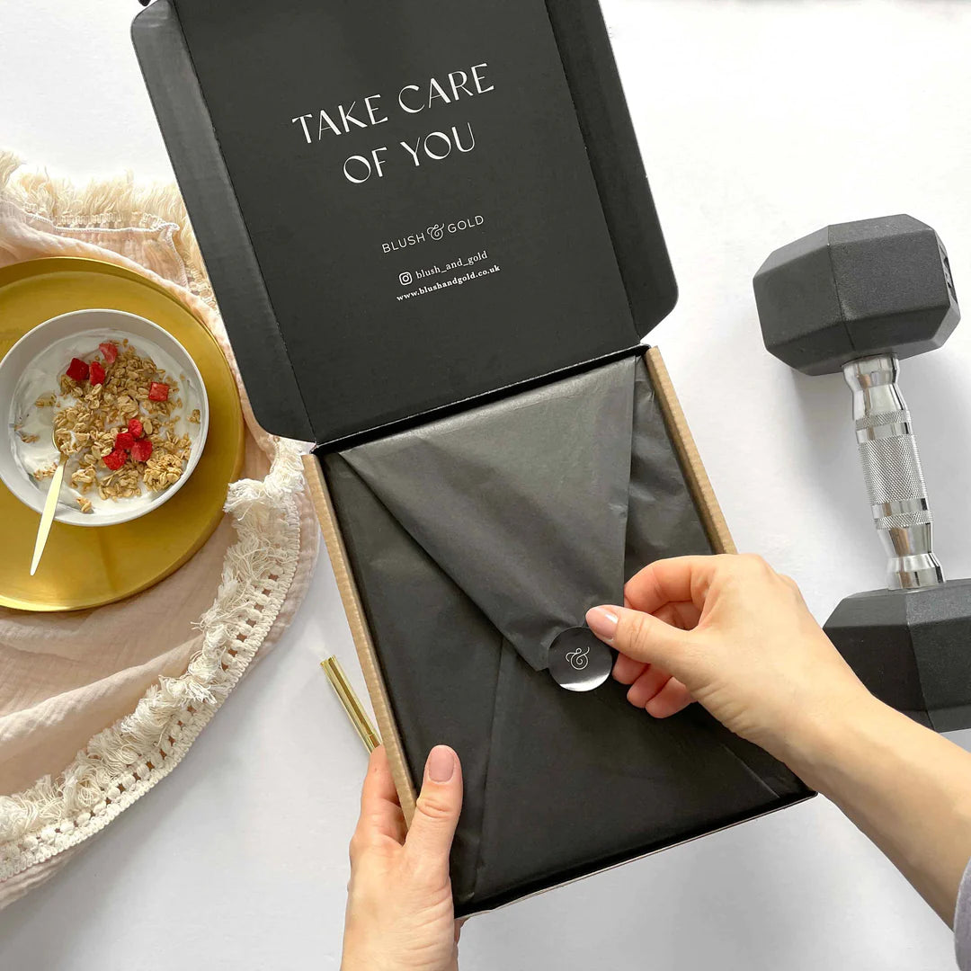 Stay on top of your fitness goals with this comprehensive planner. Track your workouts, plan your meals, and monitor your progress all in one convenient place. This Planner is from Blush and Gold and sold at BBB Supplies Craft Shop. 