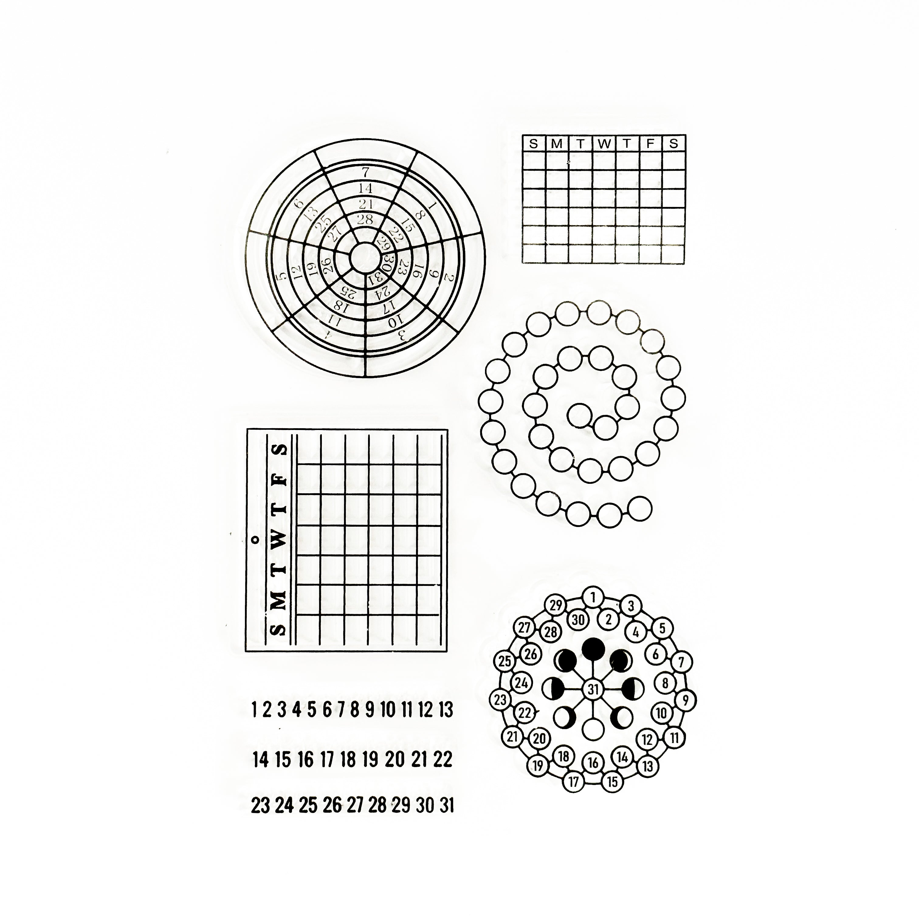 Radial Habit Tracker Clear Stamp 28696