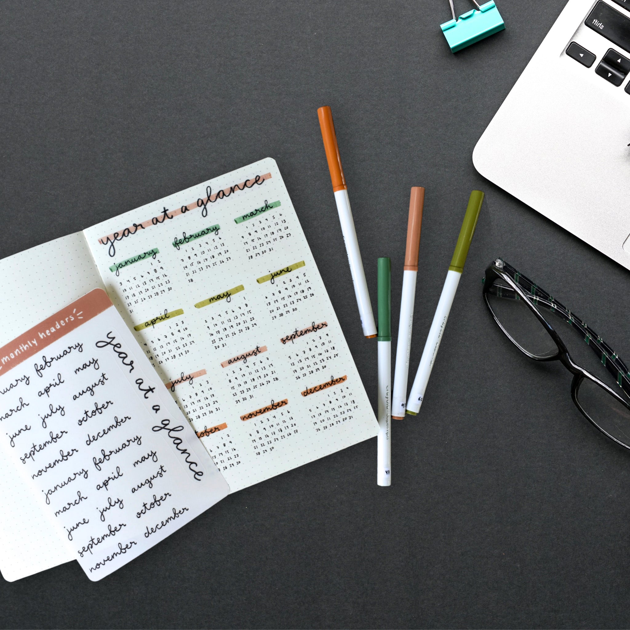 Script Weekly Header Planner Sticker | Planner Supplies | BBB Supplies