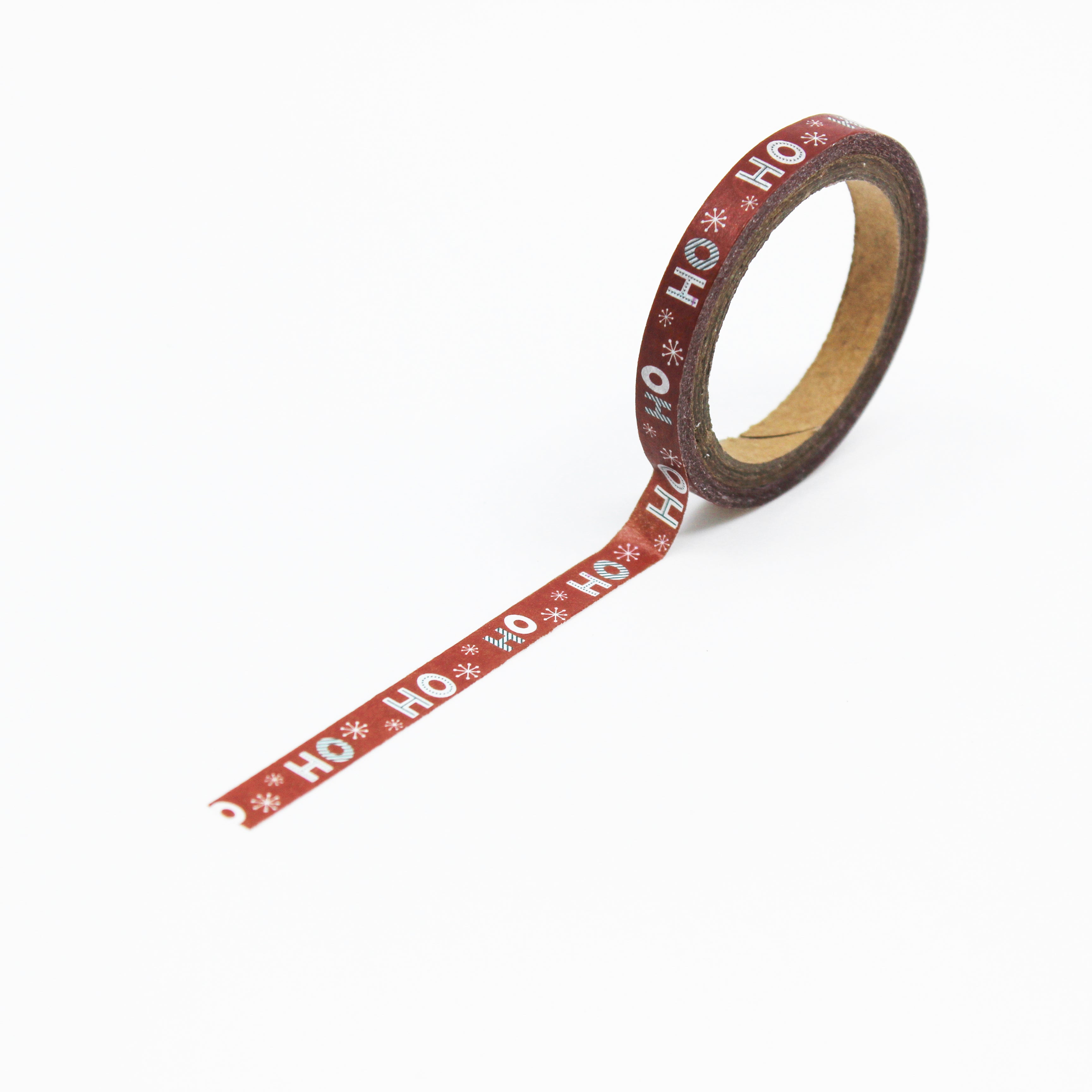 our Christmas "Ho Ho Ho" Washi Tape, a tape that captures the jolly spirit of the holiday season with a touch of festive cheer. This tape is sold at BBB Supplies Craft Shop.