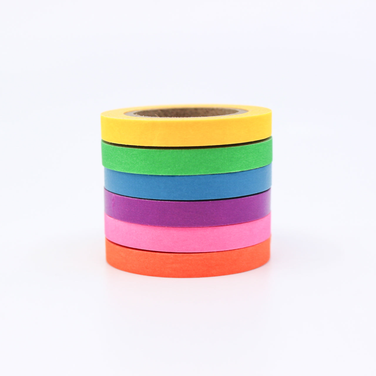 Brighten up your crafts with our Neon Color Narrow Solid Washi Tape Set. This set includes a selection of narrow washi tapes in vivid neon colors, perfect for adding a bold and electrifying touch to your projects. This tape is sold at BBB Supplies Craft Shop.