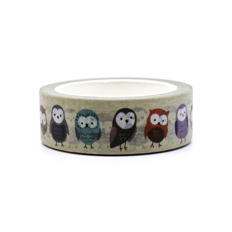 Woodland Owls Washi Tape is a charming tape featuring intricate owl designs, perfect for adding a whimsical touch to your crafts, scrapbooking, and projects. This tape is from Girl of All Work and sold at BBB Supplies Craft Shop.