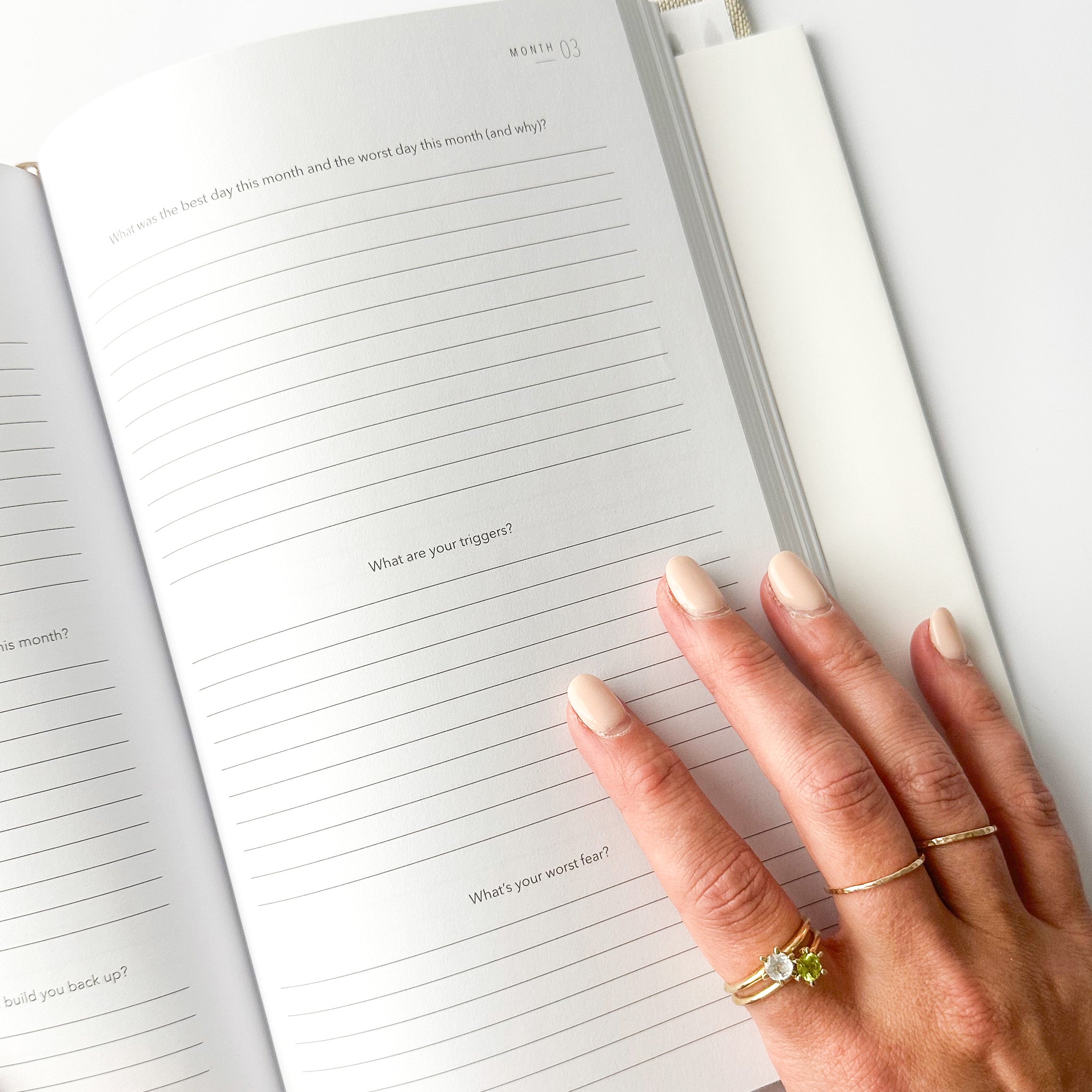 This grief journal offer prompts to help you write about your losses and work through the grieving process at your pace. This journal is from promptly and sold at BBB Supplies Craft Shop.