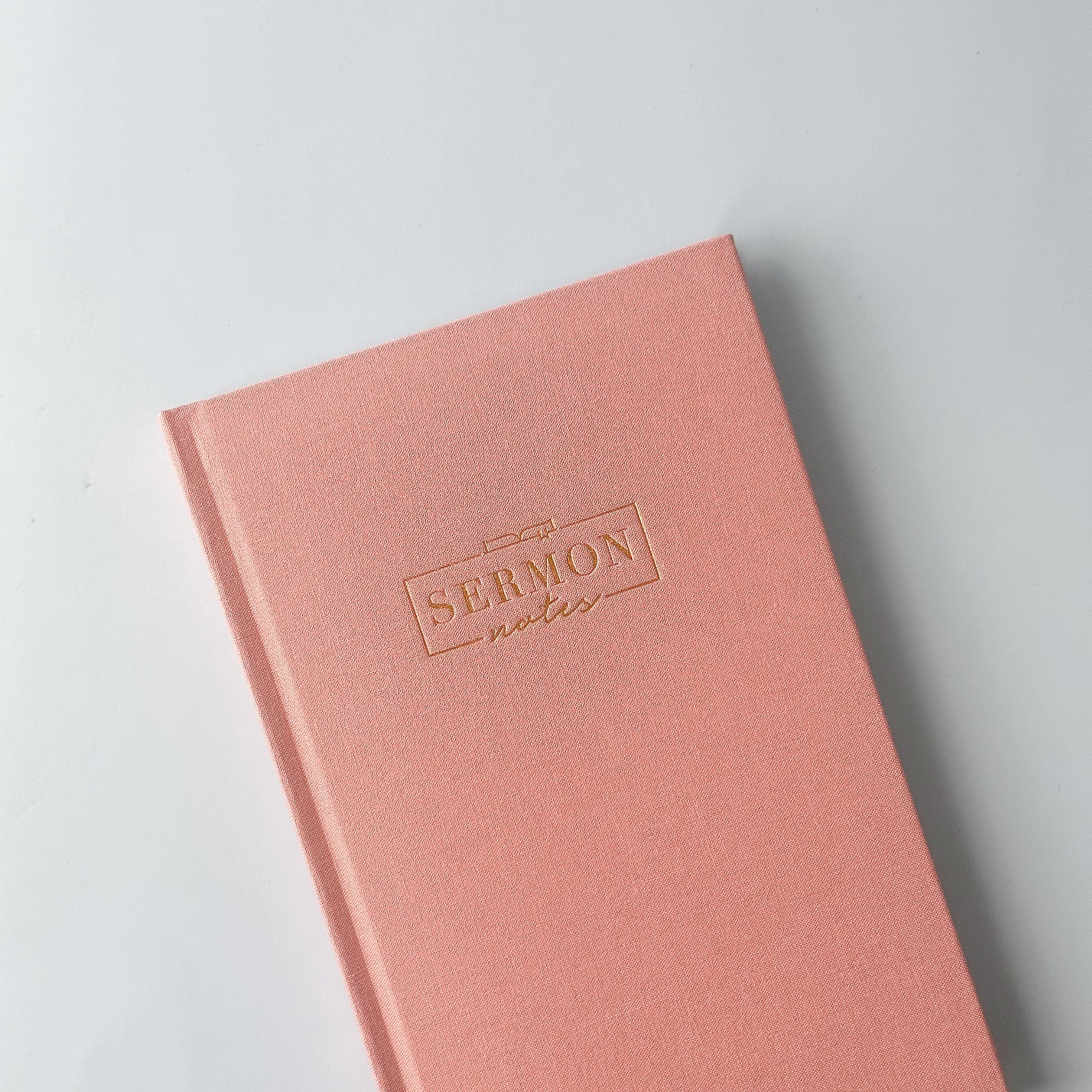 A journal designed for taking notes during sermons or religious teachings. This Journal is from The Daily Grace Co. and sold at BBB Supplies Craft Shop.