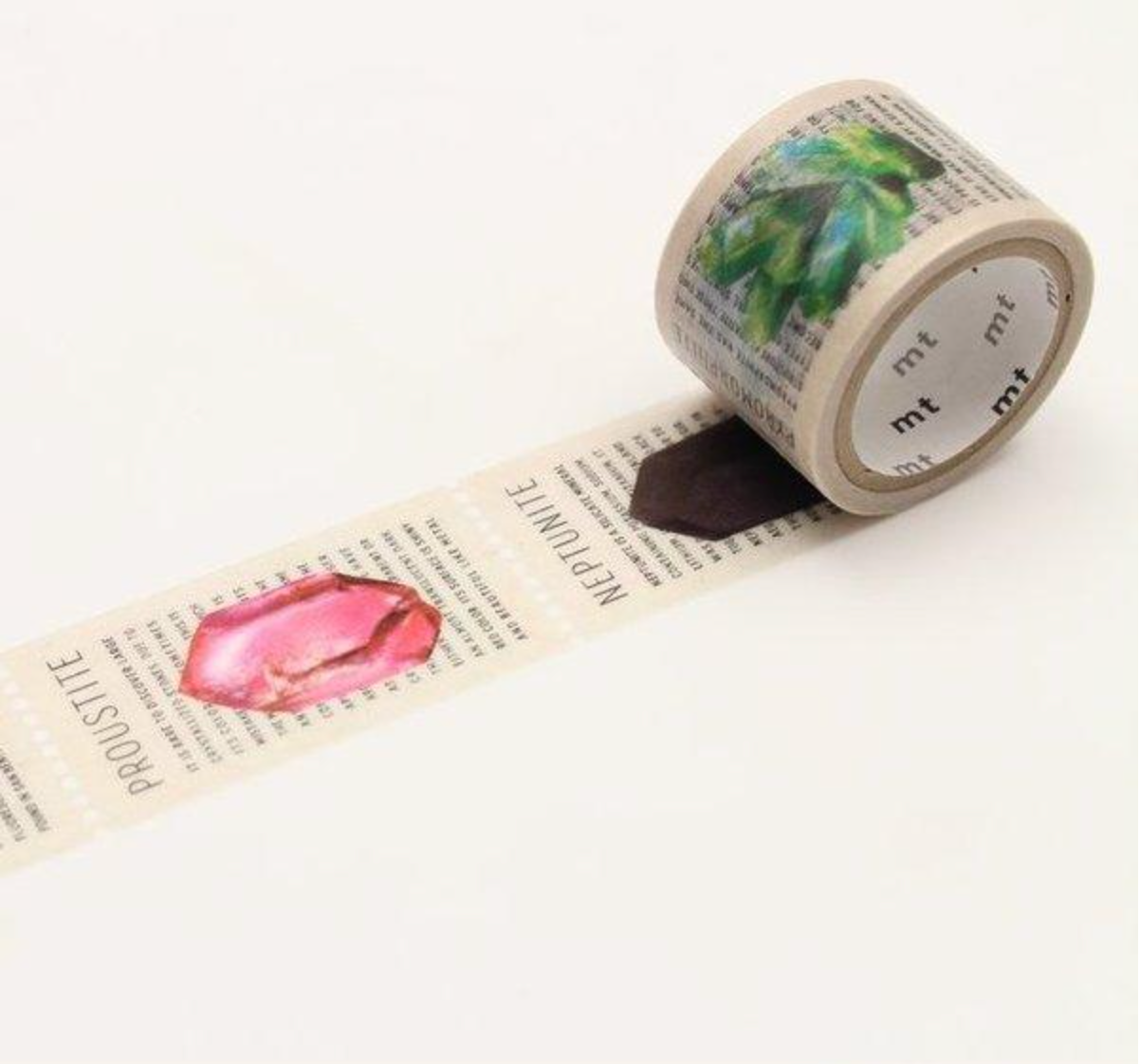 Elevate your projects with our captivating mineral ore stones washi tape, showcasing intricate mineral and gemstone illustrations, evoking the enchantment of natural minerals in your crafts. This mineral Stone washi tape is made by MT washi Brand and sold at BBB Supplies Craft Shop.