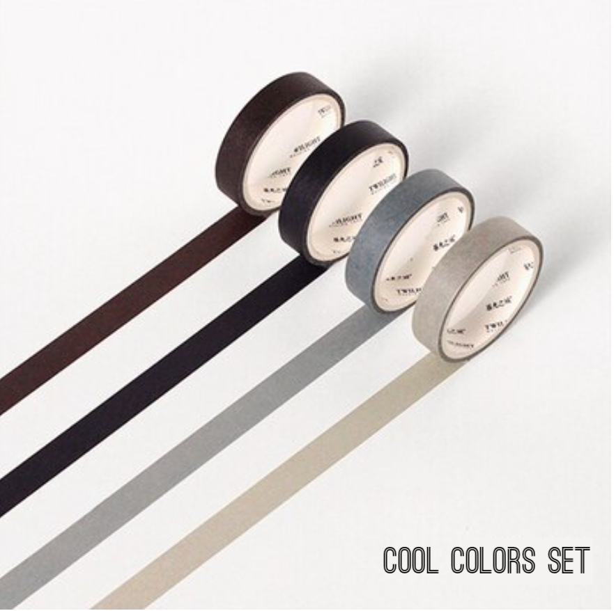 Discover creativity with our Boxed Color Coordinated Washi Tape Set. This set offers a range of cool colors of grey and black washi tapes neatly packaged for your crafting convenience, allowing you to add vibrant and coordinated accents to your projects. These boxed washi sets are sold at BBB Supplies Craft Shop.
