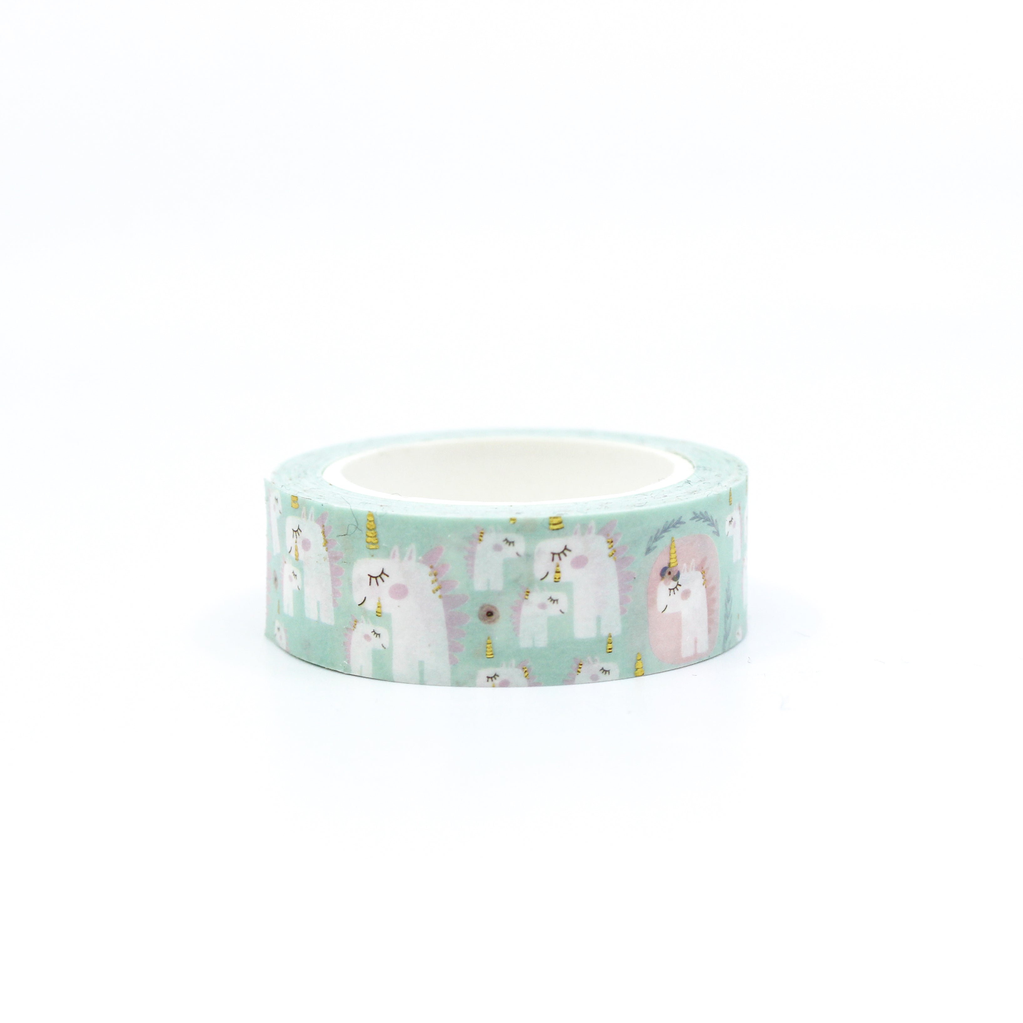 Transport yourself to a magical realm with our enchanting fairy tale whimsical Unicorn washi tape, featuring adorable unicorns and whimsical elements for a touch of fantasy. This tape is sold at BBB Supplies Craft Shop.