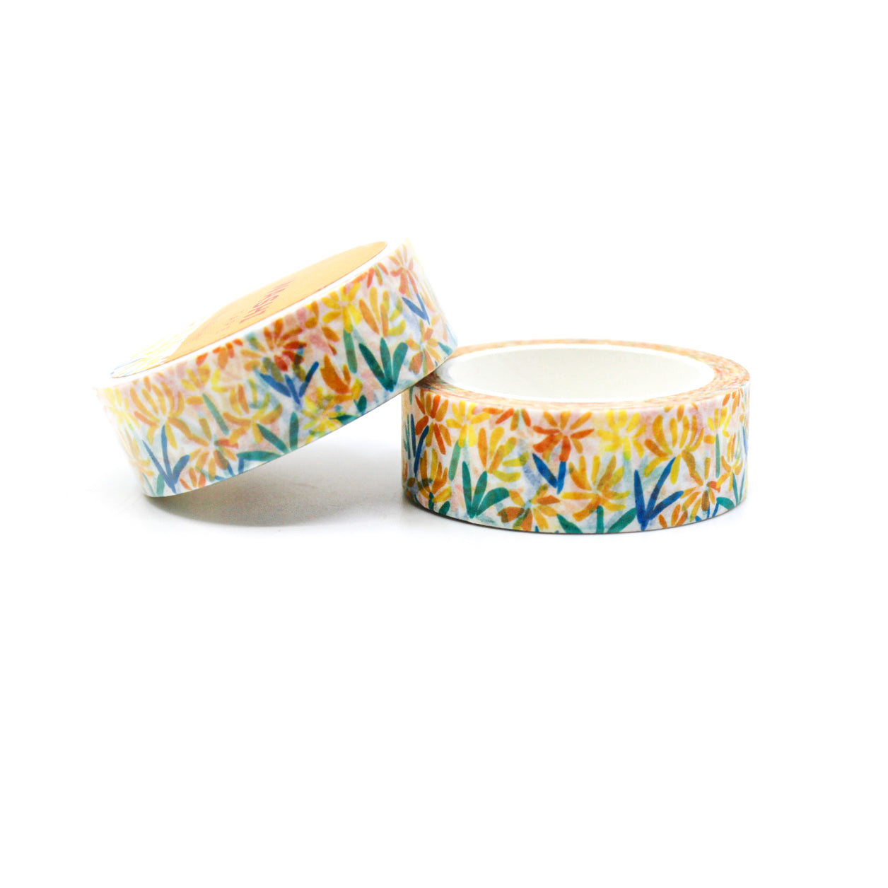 Infuse your creations with the charm of yellow chrysanthemums using our floral washi tape, adorned with delicate flowers that symbolize happiness and well-wishes, adding a cheerful and sunny accent to your crafts. This tape is designed by Girl of All Work and sold at BBB Supplies Craft Shop.