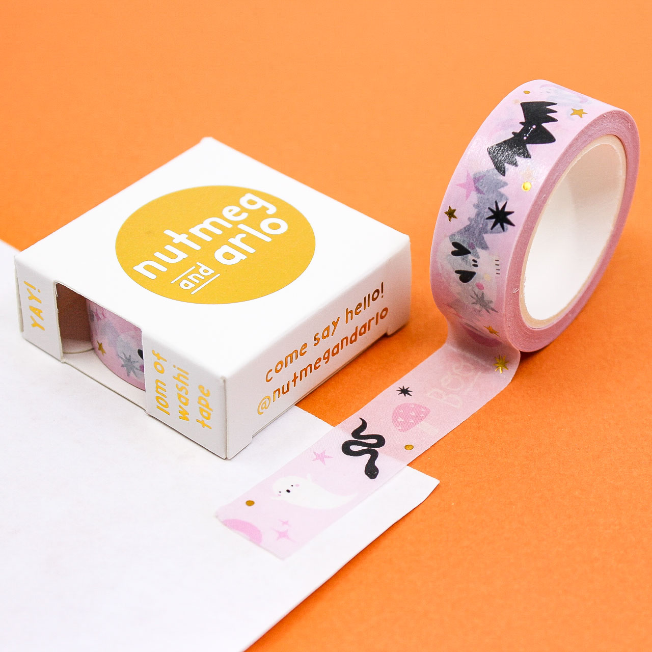 Halloween Pink Doodles Washi