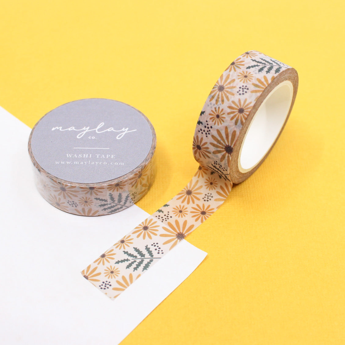 Say hello to creativity with our Hello Daisy Floral Washi Tape, adorned with charming daisy flower illustrations. Ideal for adding a friendly and floral touch to your projects. This tape is from Maylay and sold at BBB Supplies Craft Shop.