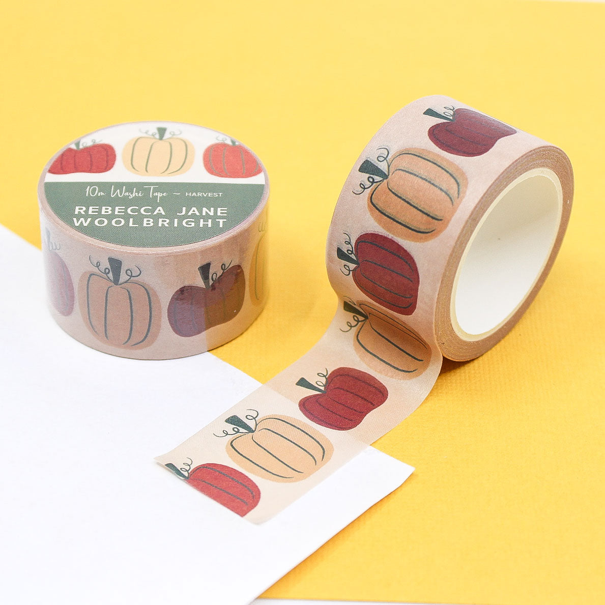 Planner and journal washi tape with festive autumn pumpkins