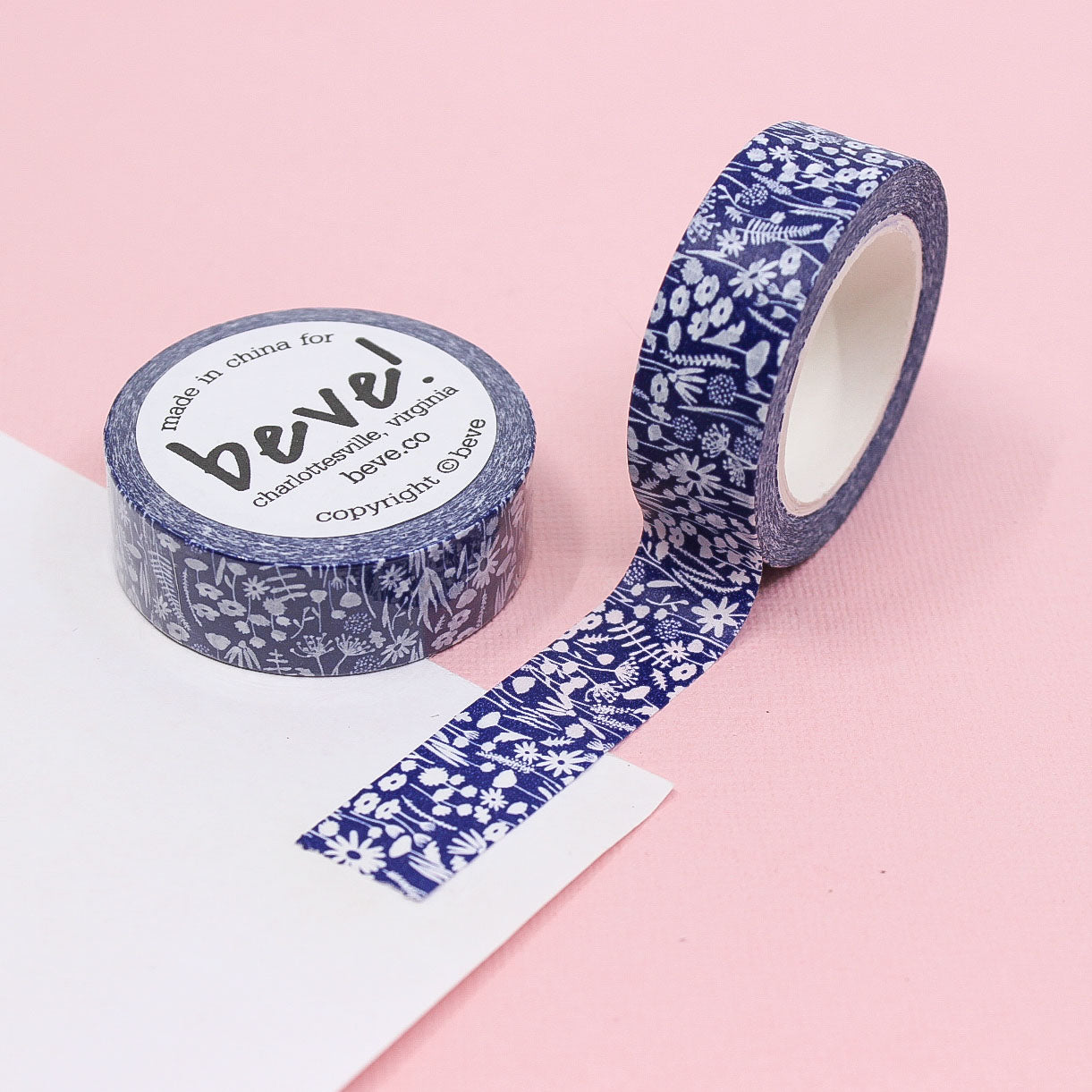 this Blue and White Wildflower Washi Tape featured delicate wildflowers in soothing blue and crisp white tones, this washi tape is perfect for bringing a serene and charming vibe to your journaling, scrapbooking, and DIY projects.