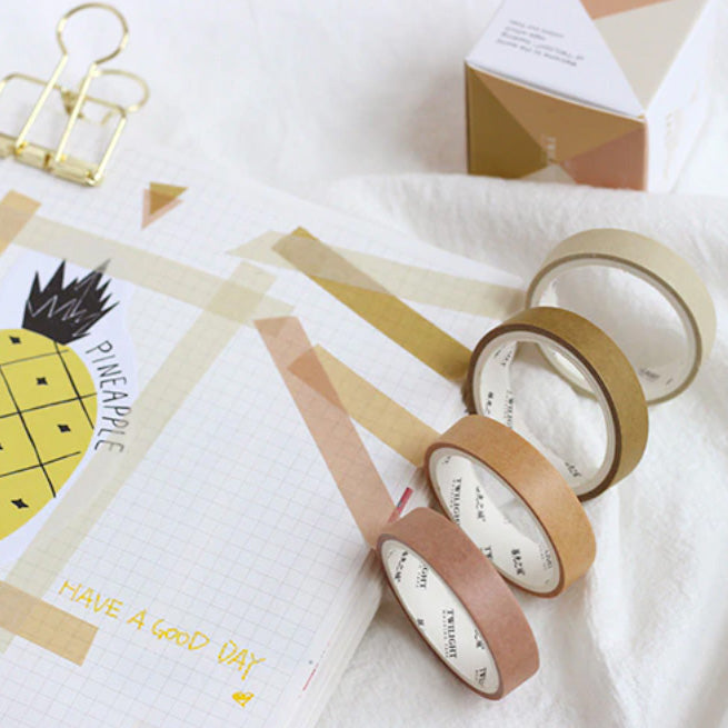 Discover creativity with our Boxed Color Coordinated Washi Tape Set. This set offers a range of yellow to tan color washi tapes neatly packaged for your crafting convenience, allowing you to add vibrant and coordinated accents to your projects. These boxed washi sets are sold at BBB Supplies Craft Shop.