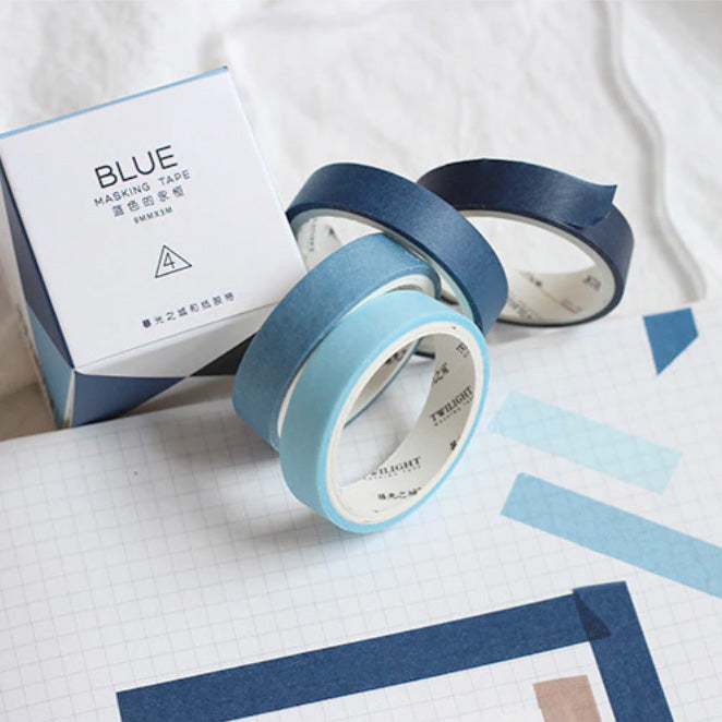 Discover creativity with our Boxed Color Coordinated Washi Tape Set. This set offers a range of blue washi tapes neatly packaged for your crafting convenience, allowing you to add vibrant and coordinated accents to your projects. These boxed washi sets are sold at BBB Supplies Craft Shop.