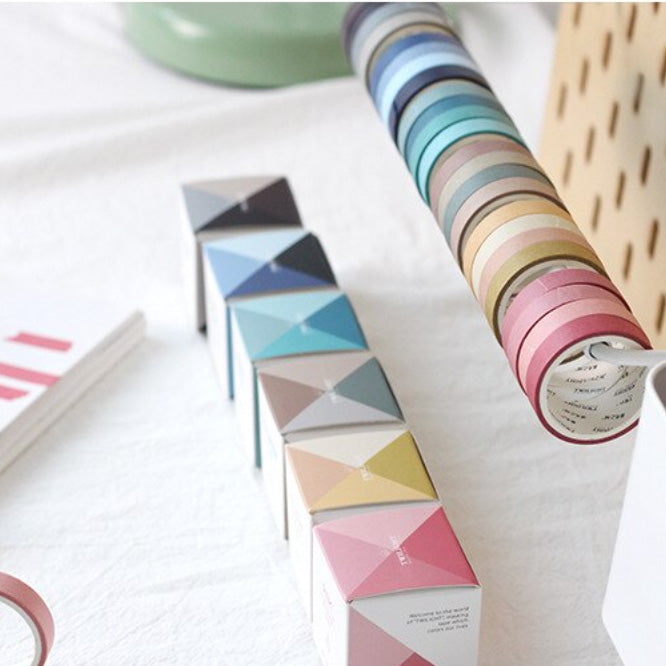 Discover creativity with our Boxed Color Coordinated Washi Tape Set. This set offers a range of colorful washi tapes neatly packaged for your crafting convenience, allowing you to add vibrant and coordinated accents to your projects. These boxed washi sets are sold at BBB Supplies Craft Shop.