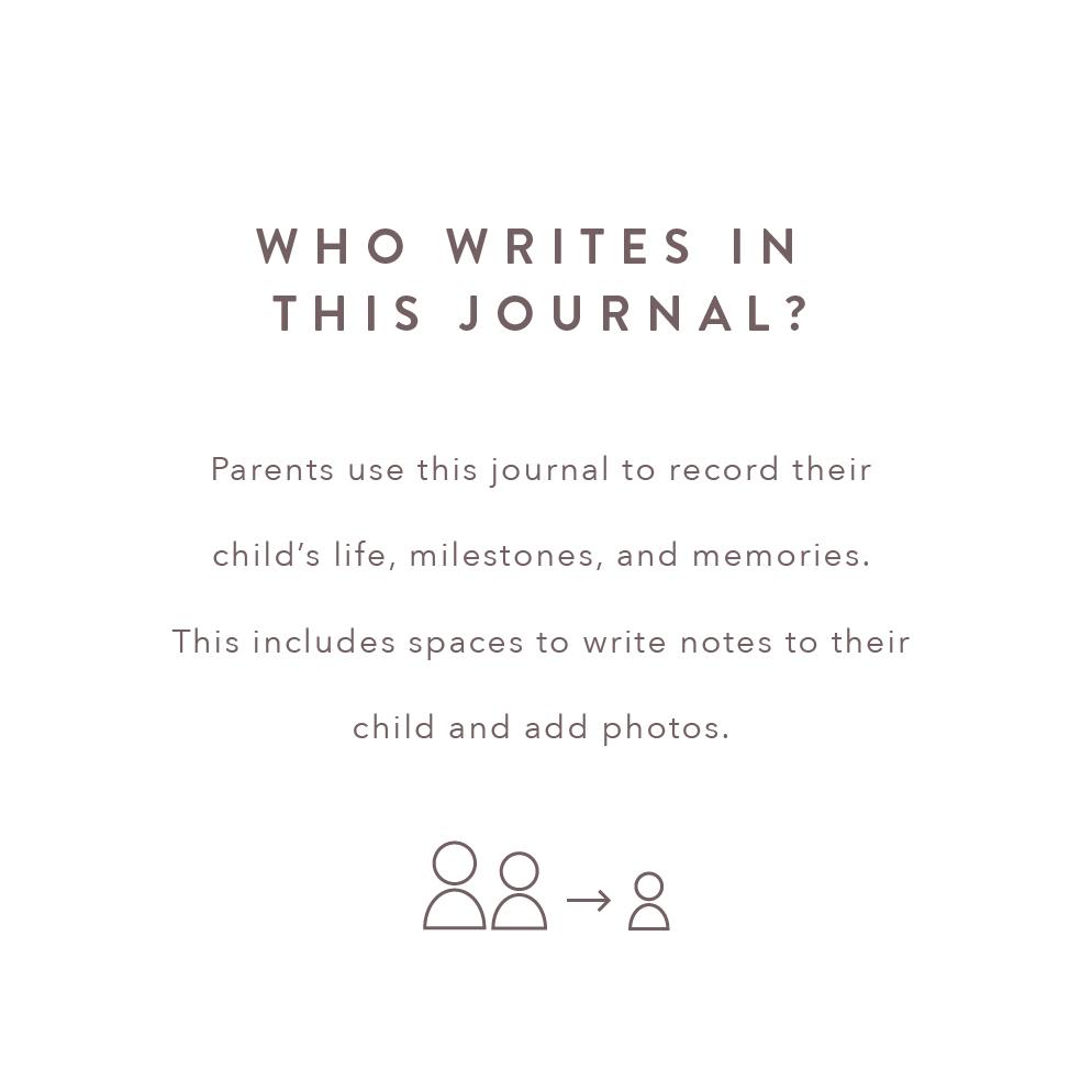 This grey color childhood history journal has prompts to help parents write their child's story in each phase as a keepsake. This journal is from promptly and sold at BBB Supplies Craft Shop.