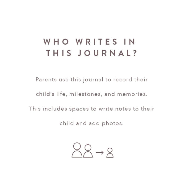 This peach color childhood history journal has prompts to help parents write their child's story in each phase as a keepsake. This journal is from promptly and sold at BBB Supplies Craft Shop.