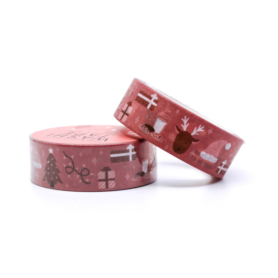 Christmas Chimney Holiday Objects Washi Tape, a delightful tape adorned with festive chimney scenes, stockings, and holiday decorations, adding a cozy and charming touch to your Christmas-themed projects. This tape is from Elyse Breanne Designs and sold at BBB Supplies Craft Shop.