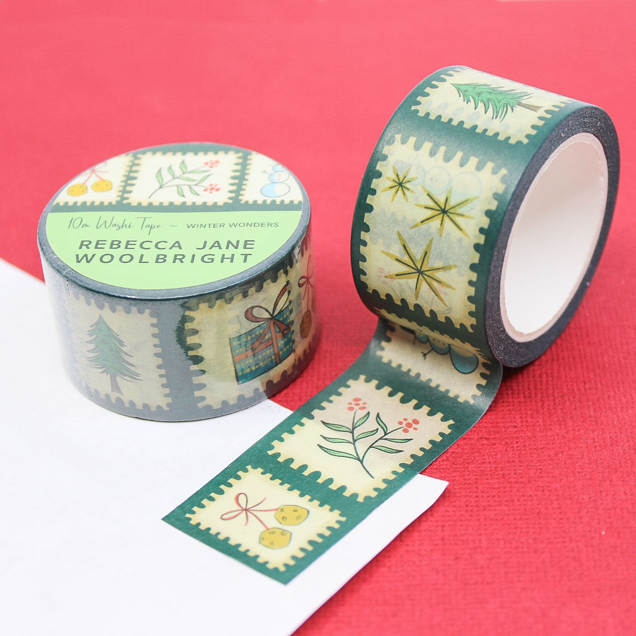 Winter Wonder Christmas Stamp Washi Tape for holiday planners