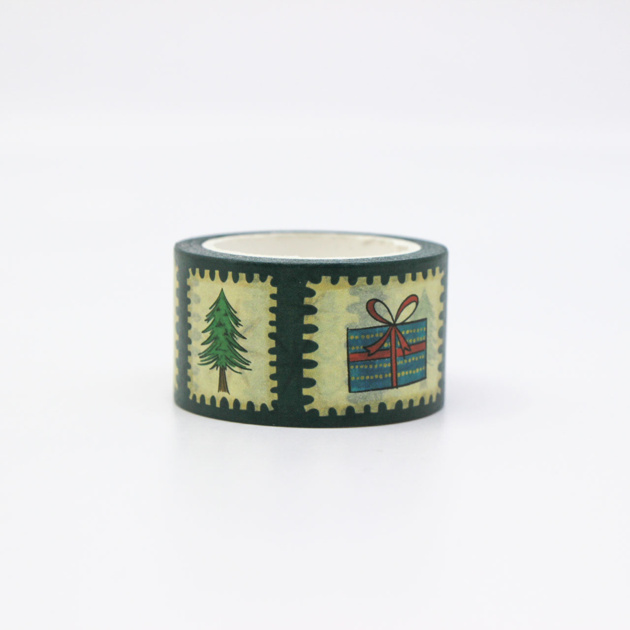 Decorative winter holiday stamp washi tape for journaling