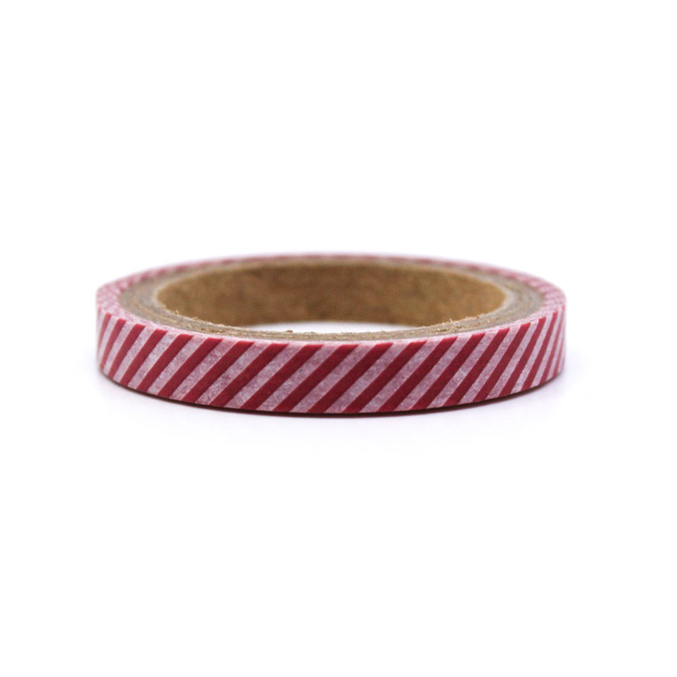Candy cane patterned washi tape for planners and journals