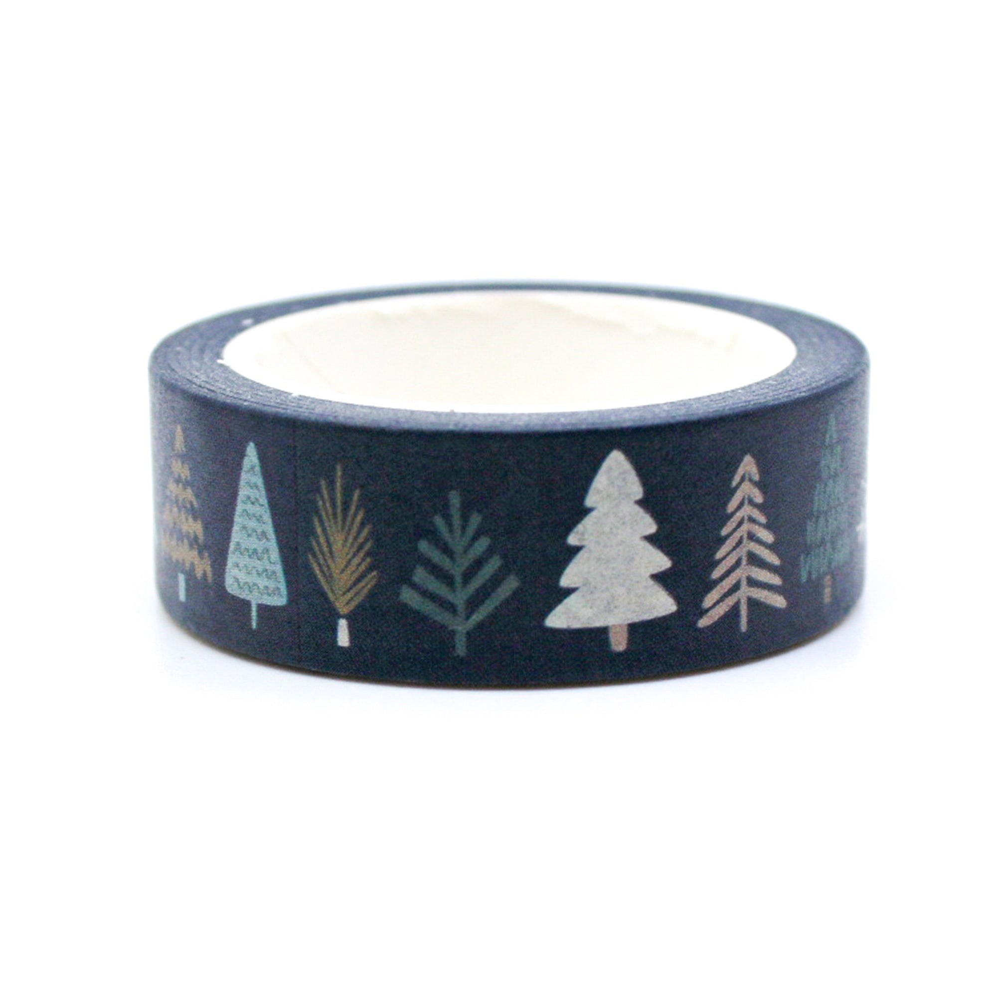 Create a serene holiday ambiance with our Muted Christmas Trees Happy Forest Washi Tape, featuring a peaceful and festive forest of trees. Ideal for adding a touch of Christmas charm to your projects. This tape is from Maylay Co. and sold at BBB Supplies Craft Shop.