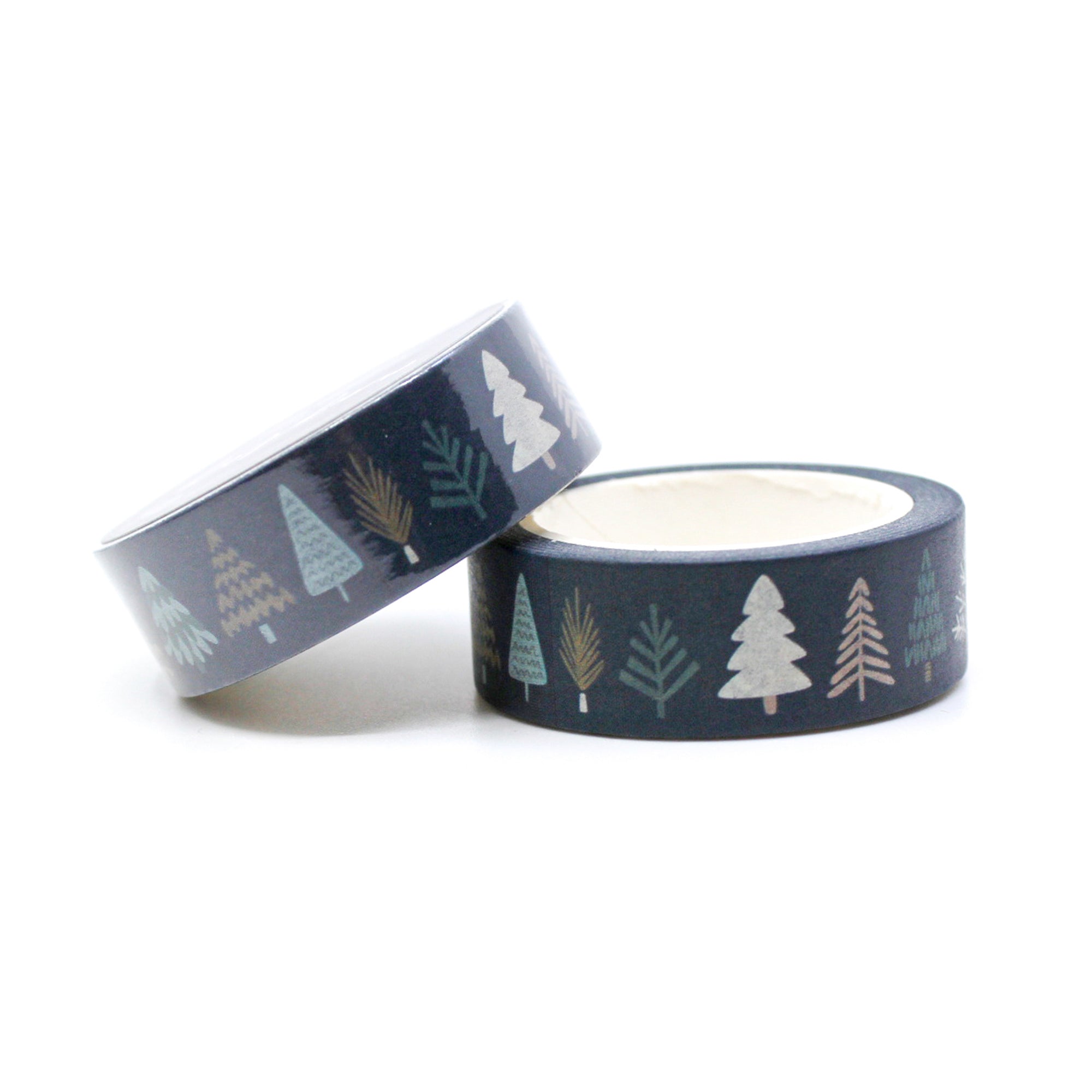 Create a serene holiday ambiance with our Muted Christmas Trees Happy Forest Washi Tape, featuring a peaceful and festive forest of trees. Ideal for adding a touch of Christmas charm to your projects. This tape is from Maylay Co. and sold at BBB Supplies Craft Shop.