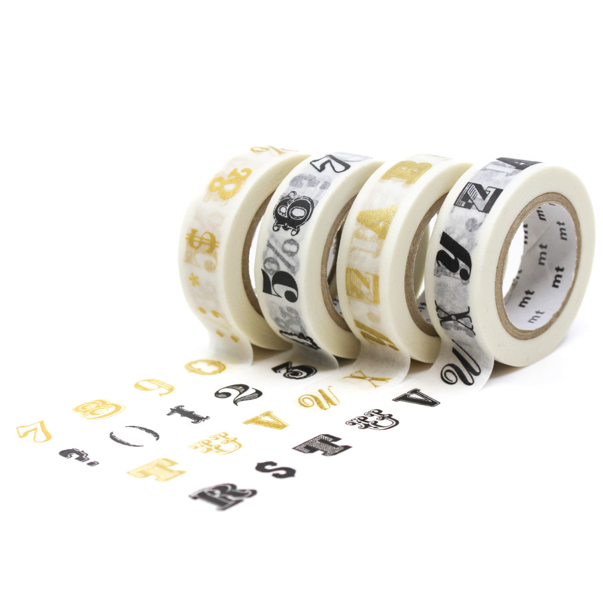 Typeface Alphabet &amp; Numbers Washi | Planner Tapes | BBB Supplies