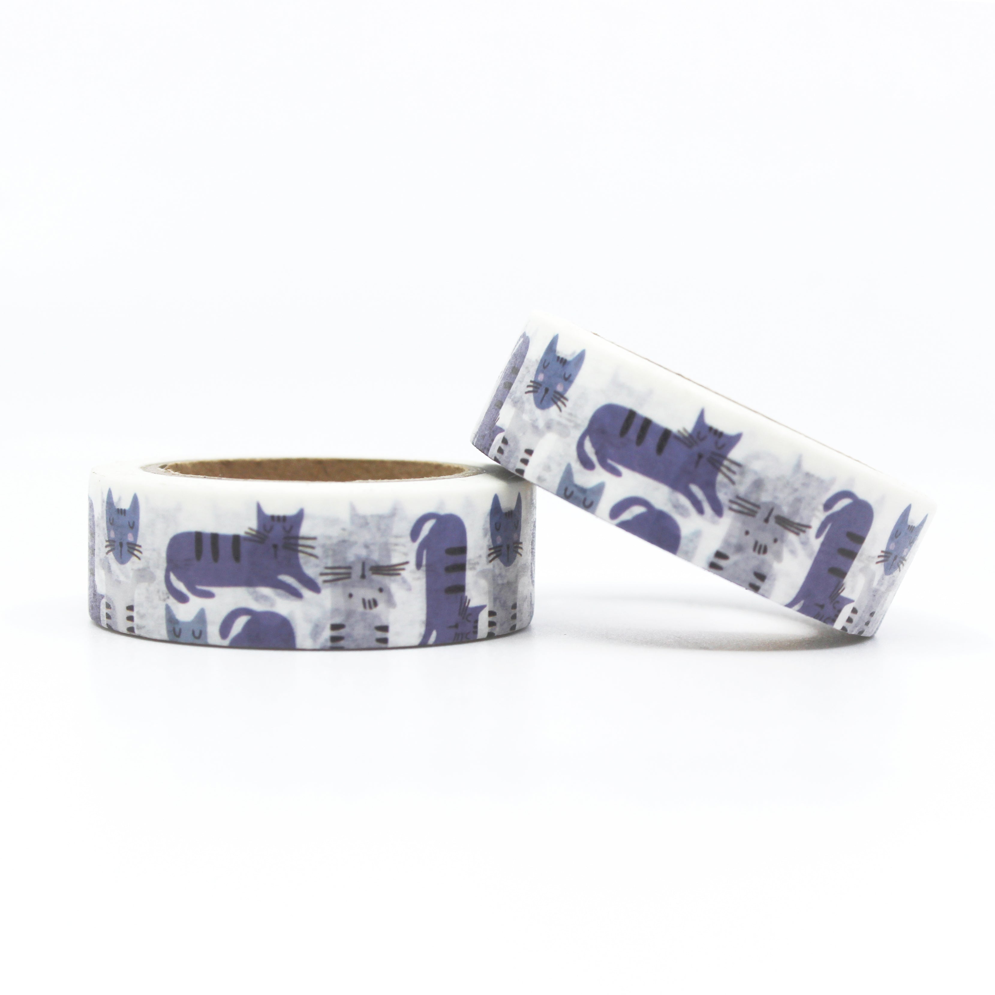 Infuse your crafts with cool feline vibes using our Cool Blue Cat Washi Tape, featuring a stylish cat design in calming shades of blue. Perfect for adding a touch of sophistication to your projects. This tape is sold at BBB Supplies Craft Shop.