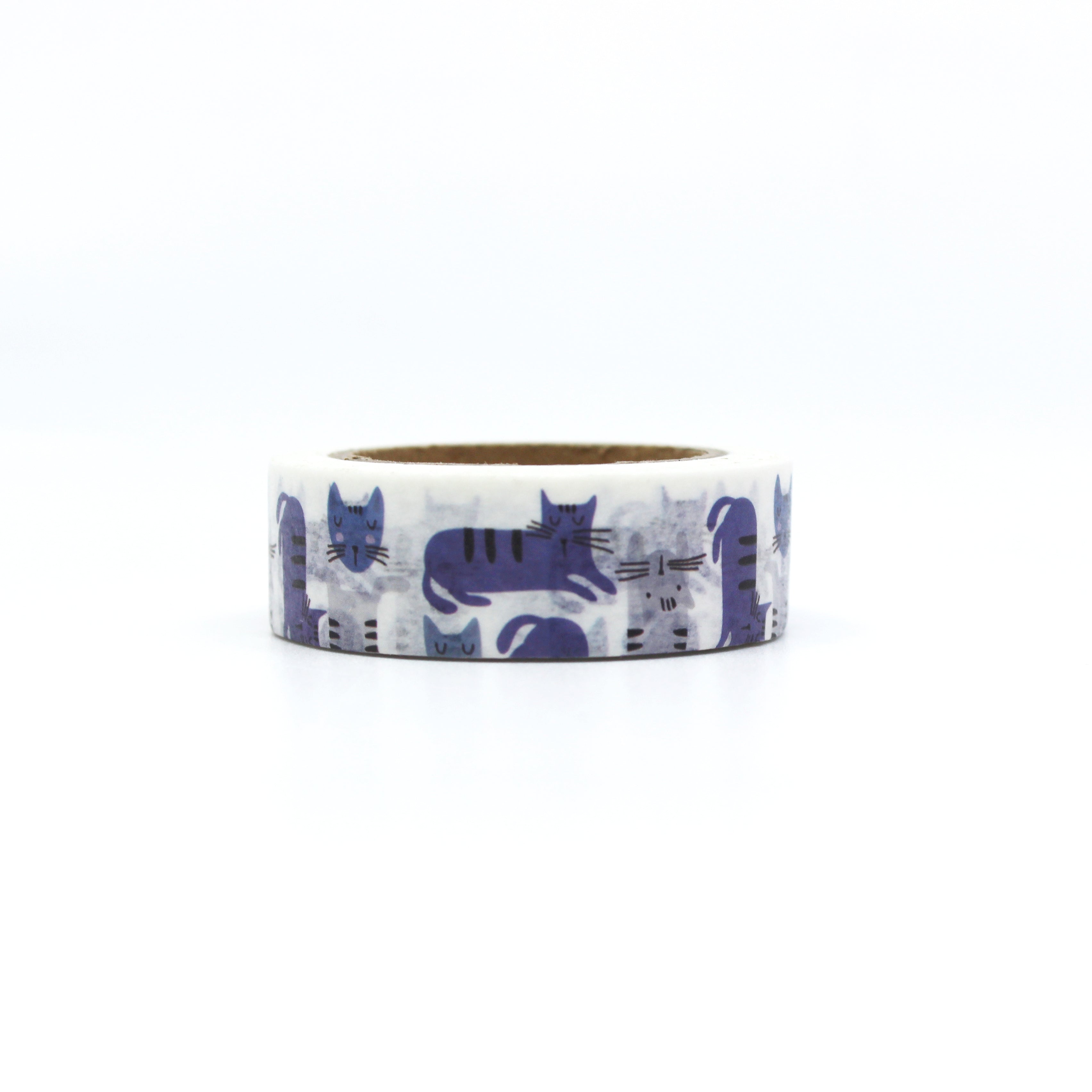 Infuse your crafts with cool feline vibes using our Cool Blue Cat Washi Tape, featuring a stylish cat design in calming shades of blue. Perfect for adding a touch of sophistication to your projects. This tape is sold at BBB Supplies Craft Shop.