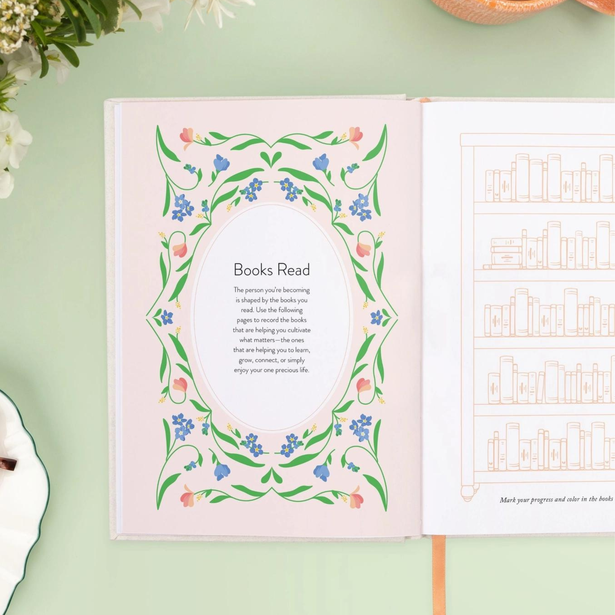 The Cultivated Reading Journal: A thoughtfully designed reading companion for book lovers, featuring space for reviews, reflections, and memorable quotes. This journal is sold at BBB Supplies Craft Shop.