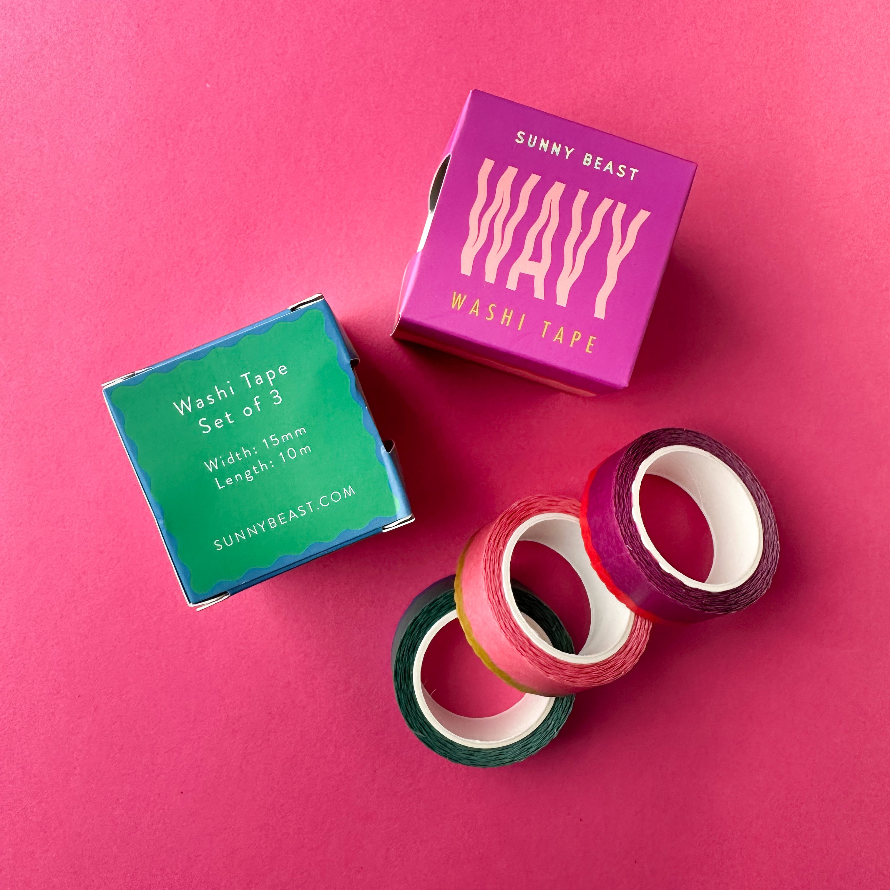 Enhance your crafts with our Die Cut Wavy Washi Tape Set, featuring a variety of wavy-edged washi tapes in assorted colors. Ideal for adding a dynamic and unique touch to your projects. This tape from Sunny Beast is sold at BBB Supplies Craft Shop.