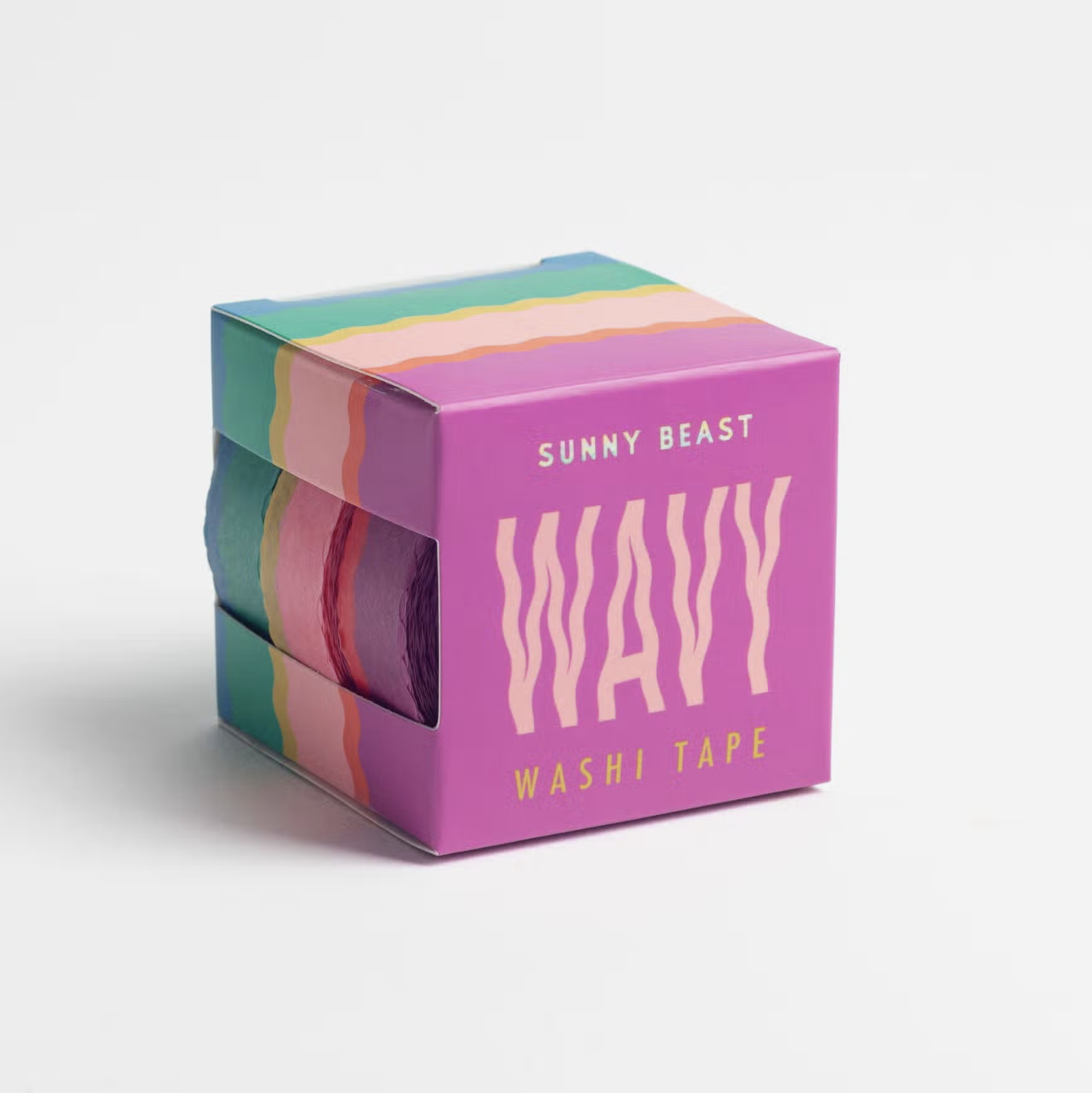 Enhance your crafts with our Die Cut Wavy Washi Tape Set, featuring a variety of wavy-edged washi tapes in assorted colors. Ideal for adding a dynamic and unique touch to your projects. This tape from Sunny Beast is sold at BBB Supplies Craft Shop.