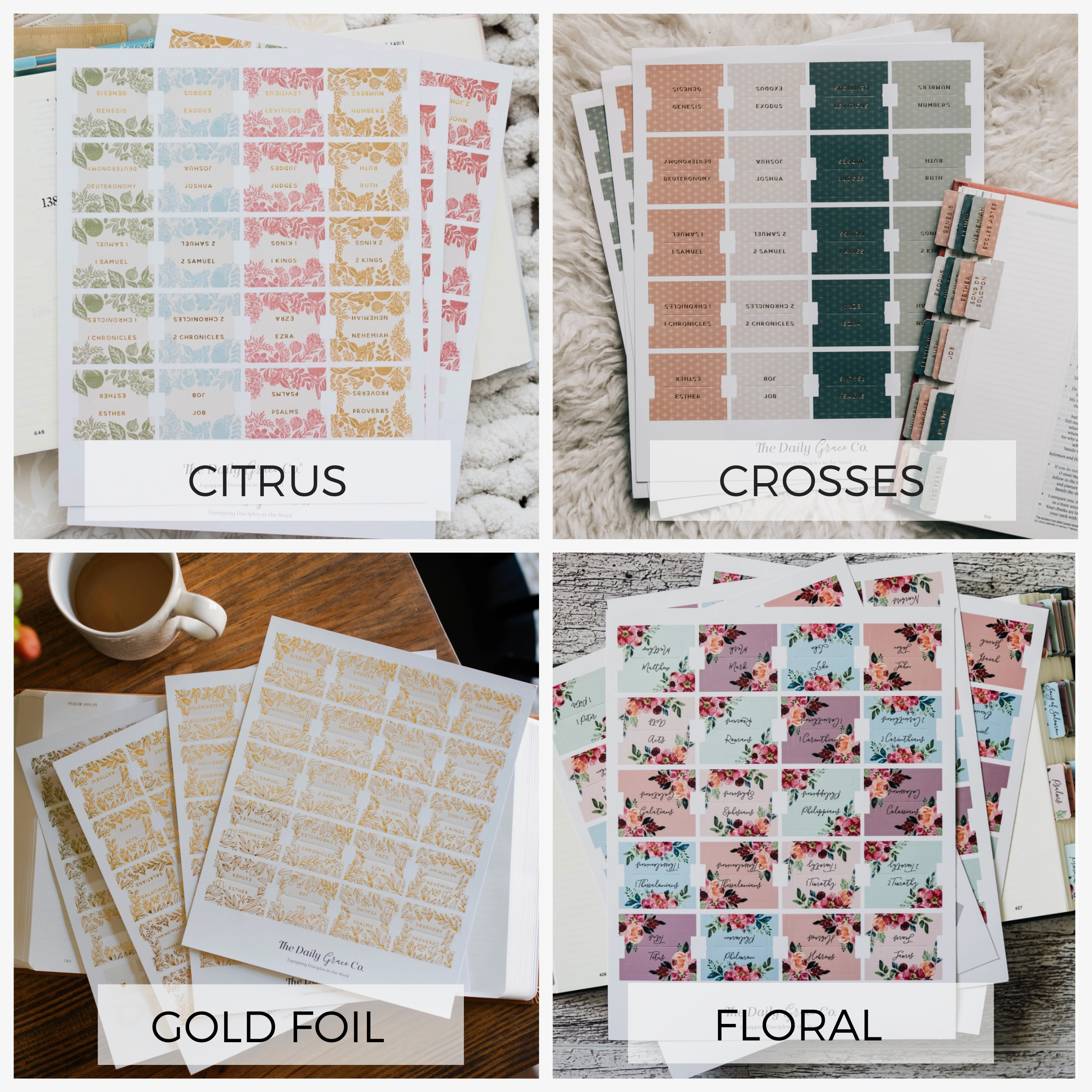 Self-adhesive Books of the Bible Tabs
